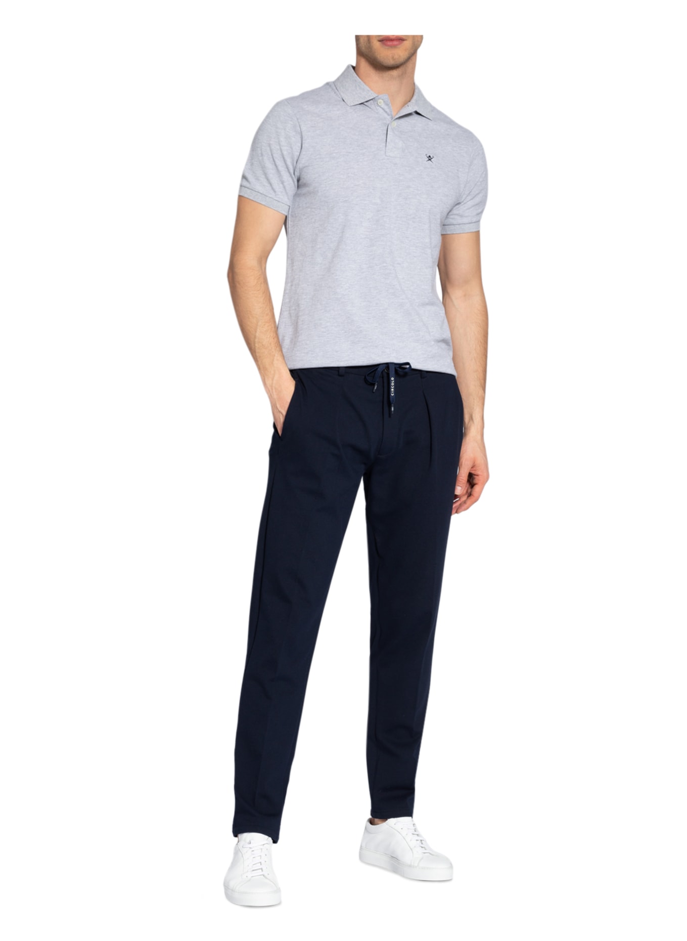 HACKETT LONDON Piqué-Poloshirt Slim Fit, Farbe: HELLGRAU (Bild 2)