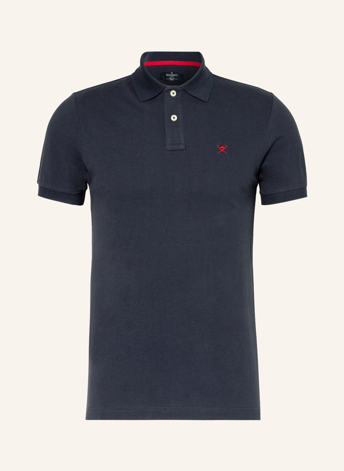 HACKETT LONDON Piqué-Poloshirt Slim Fit, Farbe: DUNKELBLAU (Bild 1)