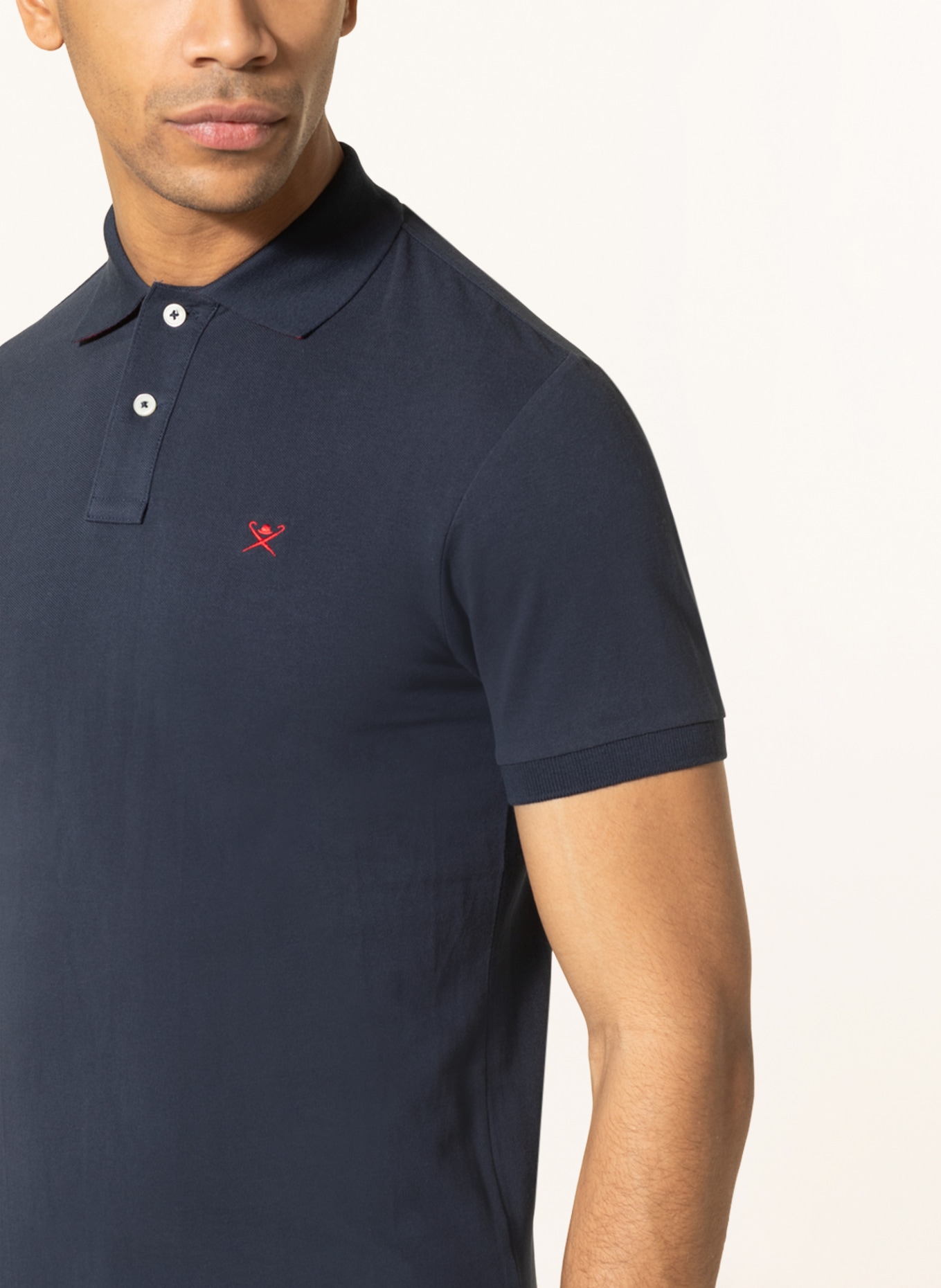 HACKETT LONDON Piqué-Poloshirt Slim Fit, Farbe: DUNKELBLAU (Bild 4)