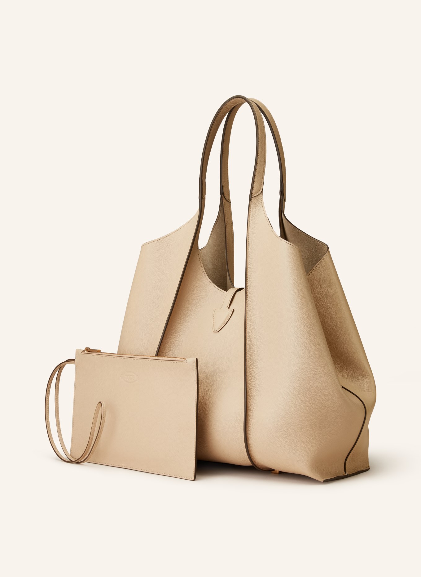 TOD'S Shopper T TIMELESS MEDIUM with pouch, Color: BEIGE (Image 2)