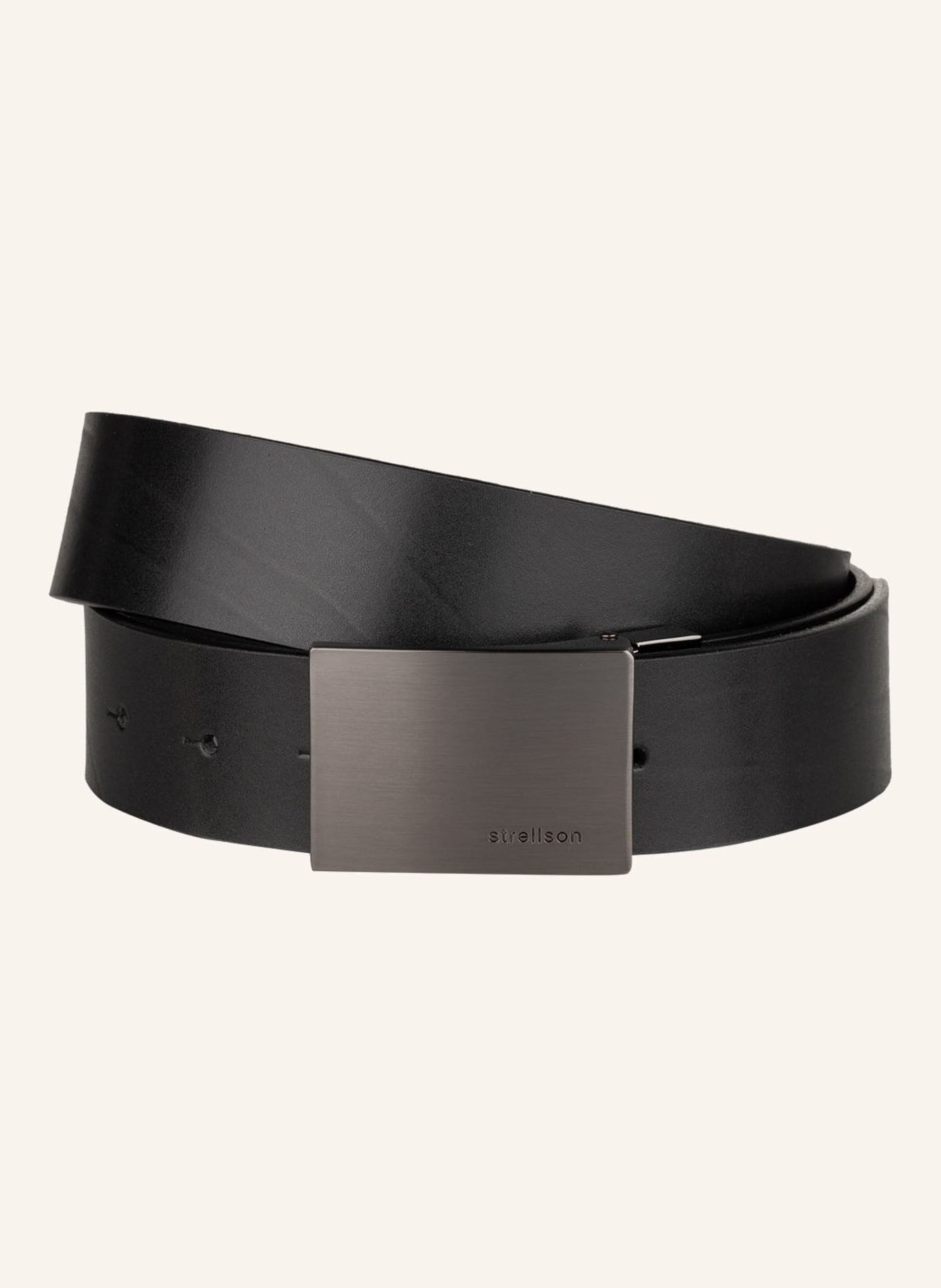 STRELLSON Leather belt, Color: BLACK (Image 1)