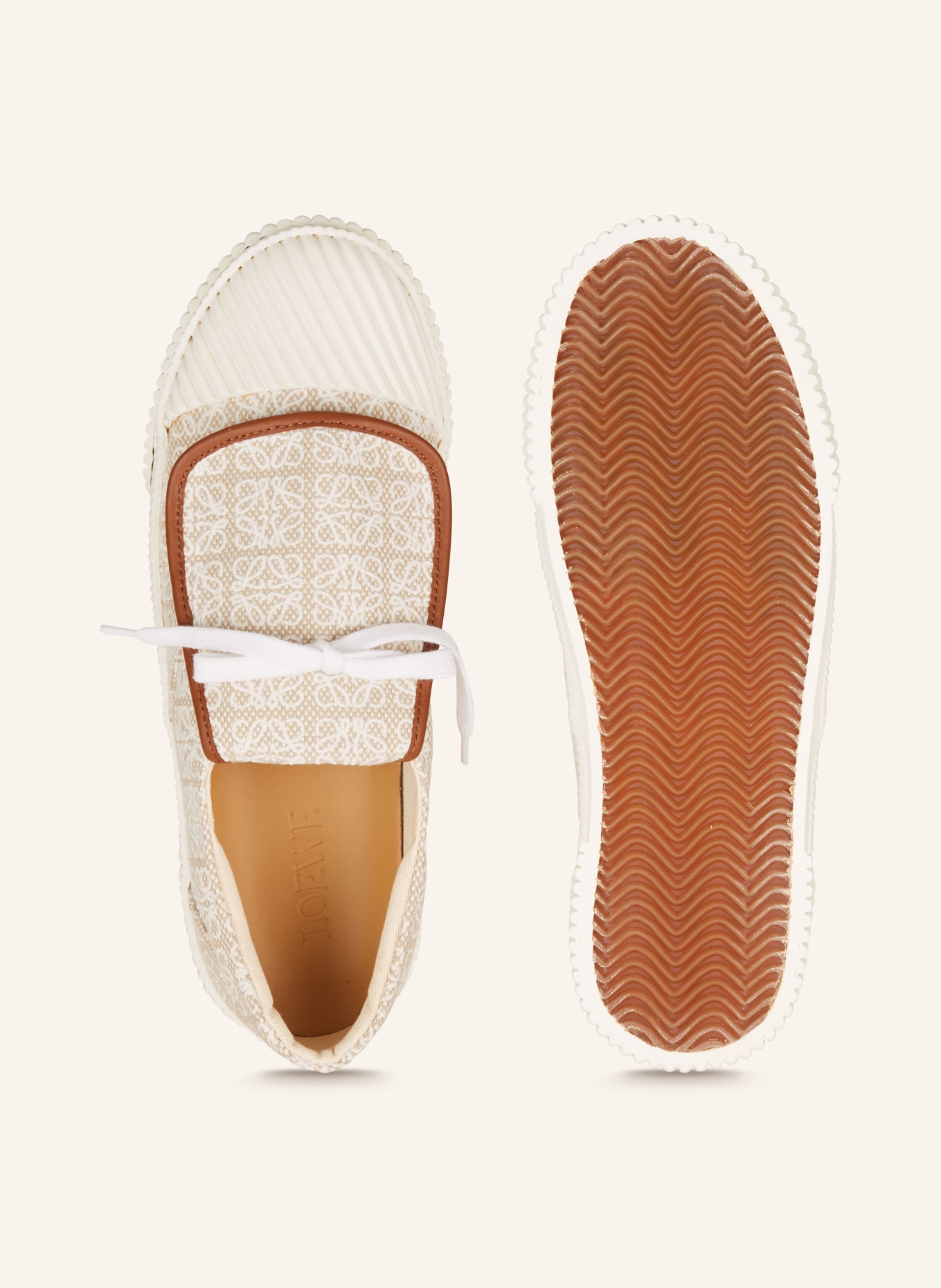 LOEWE Sneakers ANAGRAM, Color: BEIGE/ WHITE (Image 5)