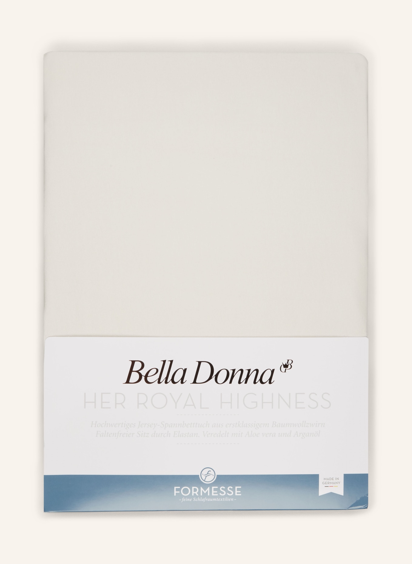 FORMESSE Prześcieradło z gumką BELLA DONNA PREMIUM: KREMOWY