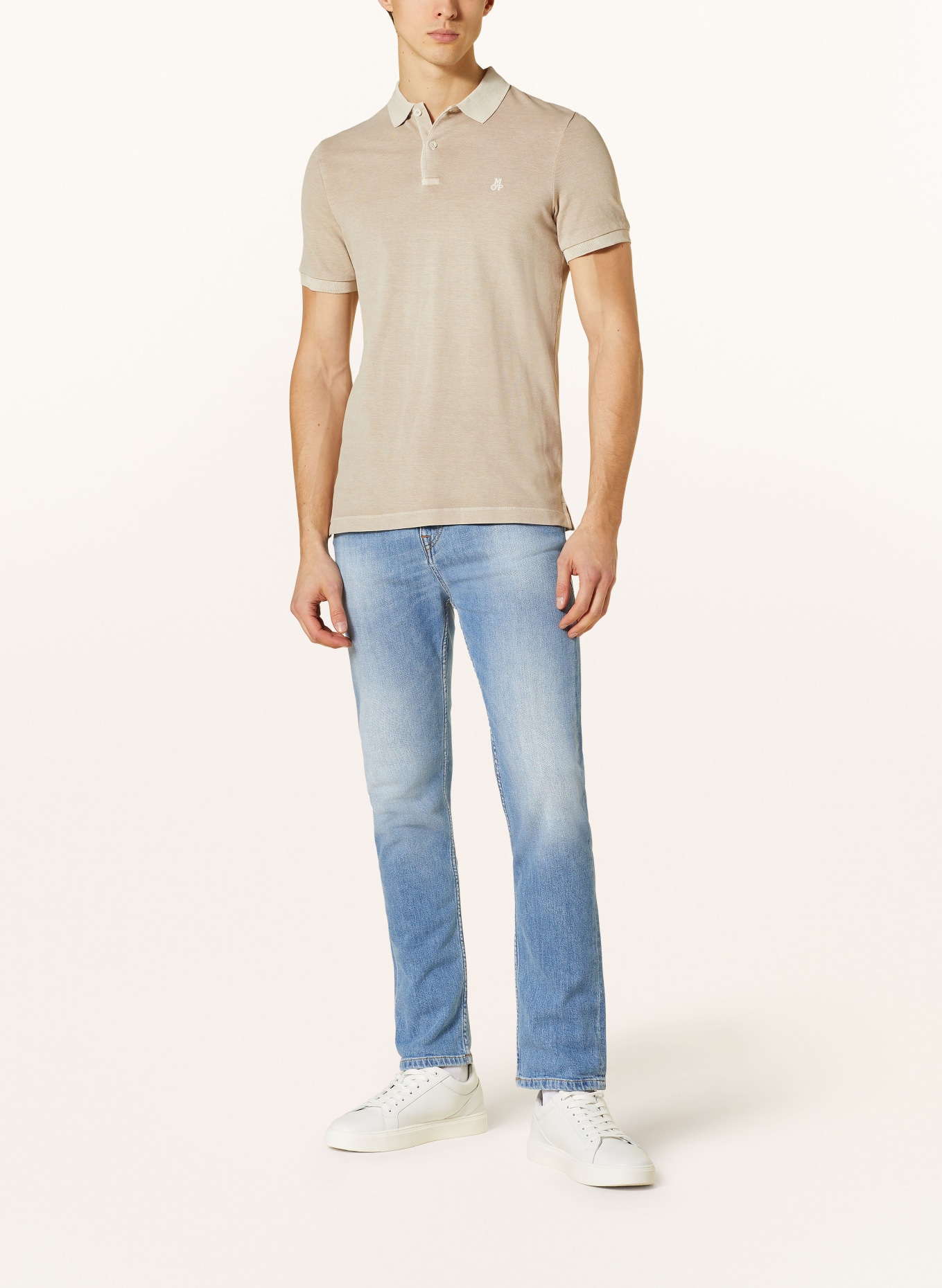 Marc O'Polo Piqué-Poloshirt Shaped Fit, Farbe: BEIGE (Bild 2)