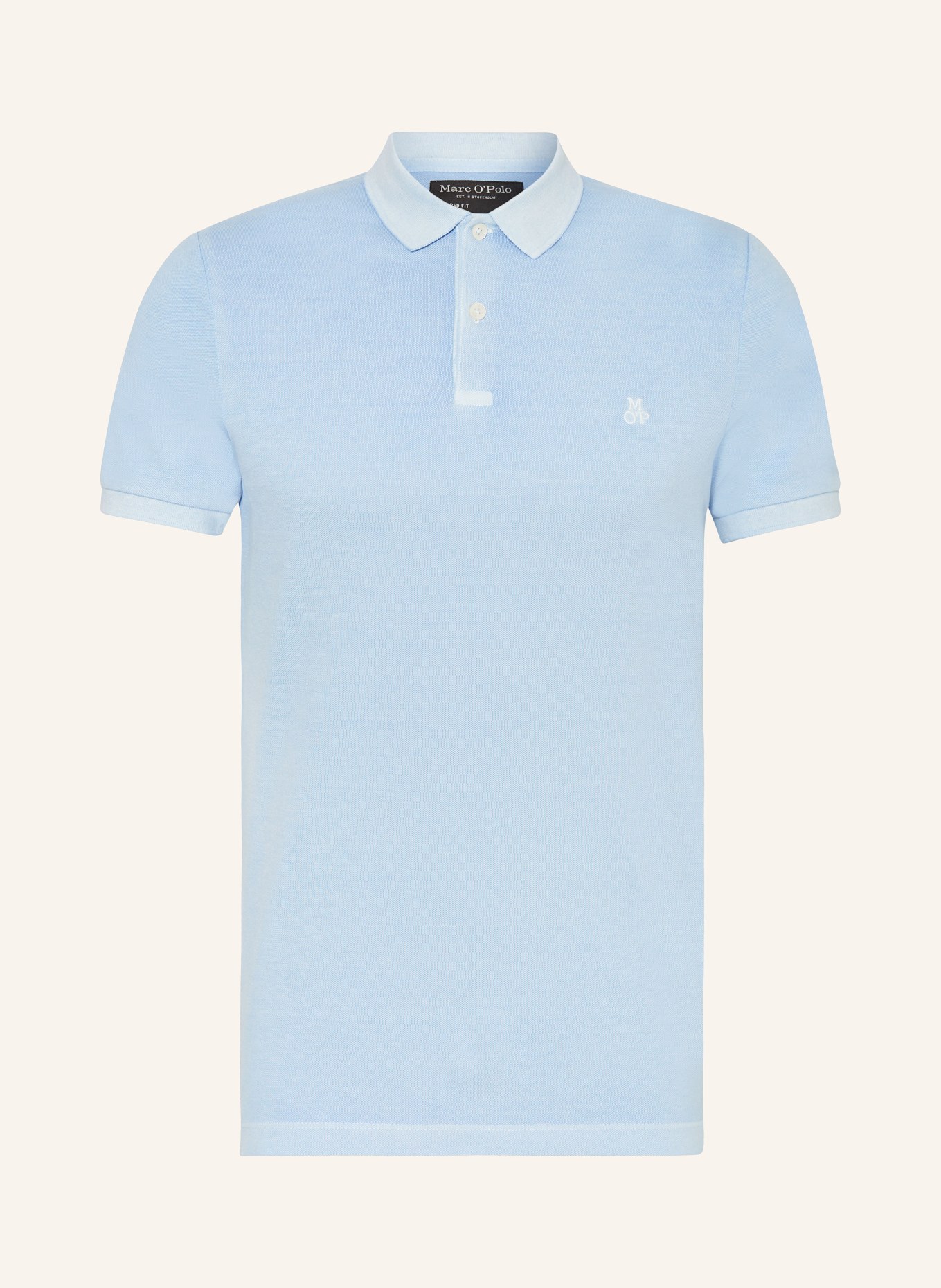 Marc O'Polo Piqué-Poloshirt Shaped Fit, Farbe: HELLBLAU (Bild 1)