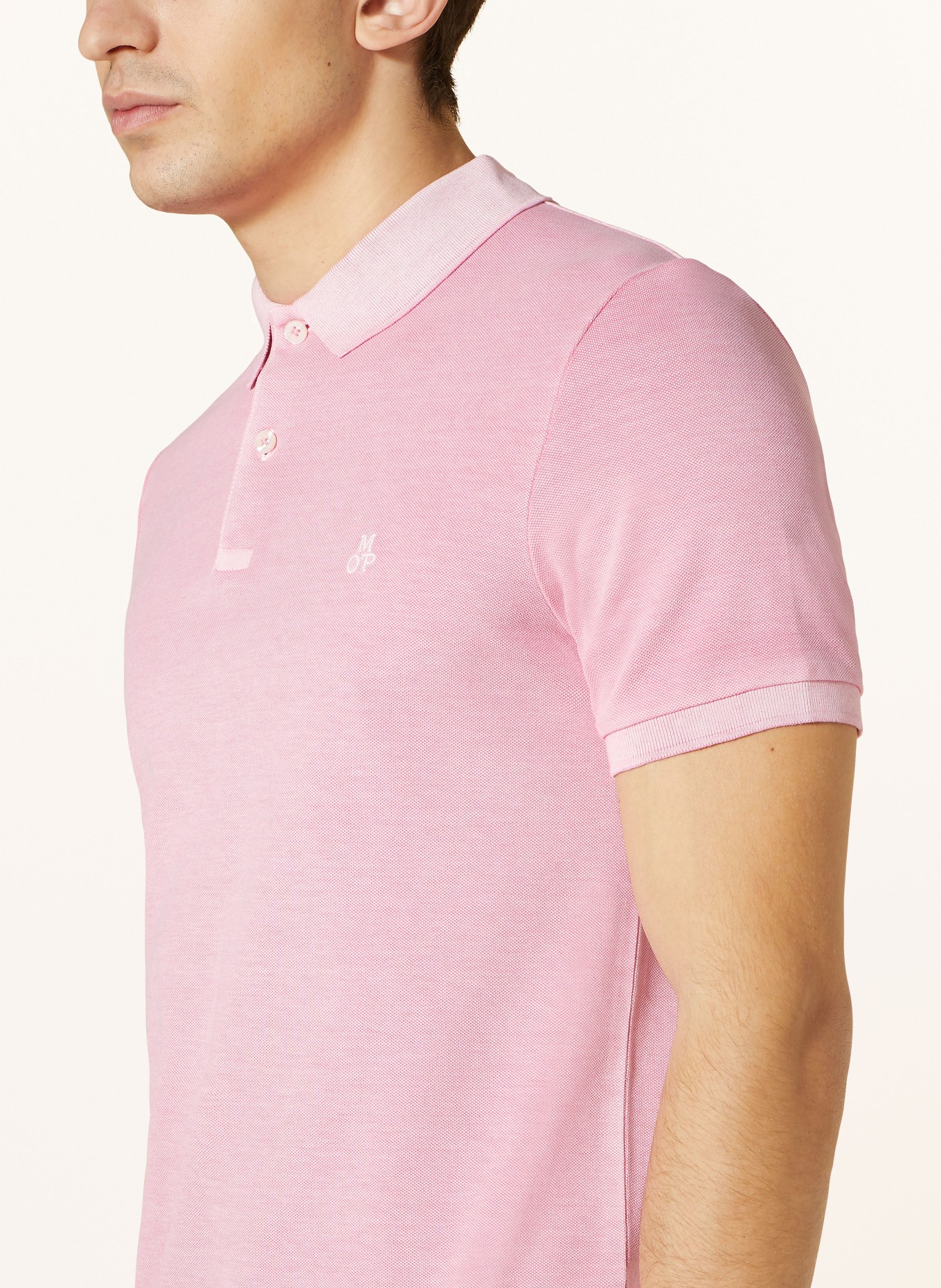 Marc O'Polo Piqué polo shirt shaped fit, Color: PINK (Image 4)