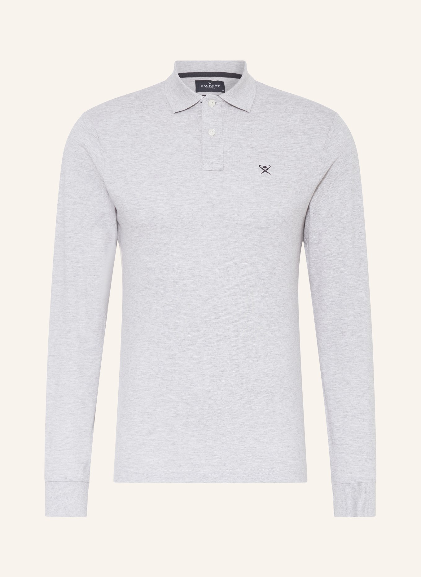 HACKETT LONDON Piqué-Poloshirt Slim Fit , Farbe: HELLGRAU (Bild 1)