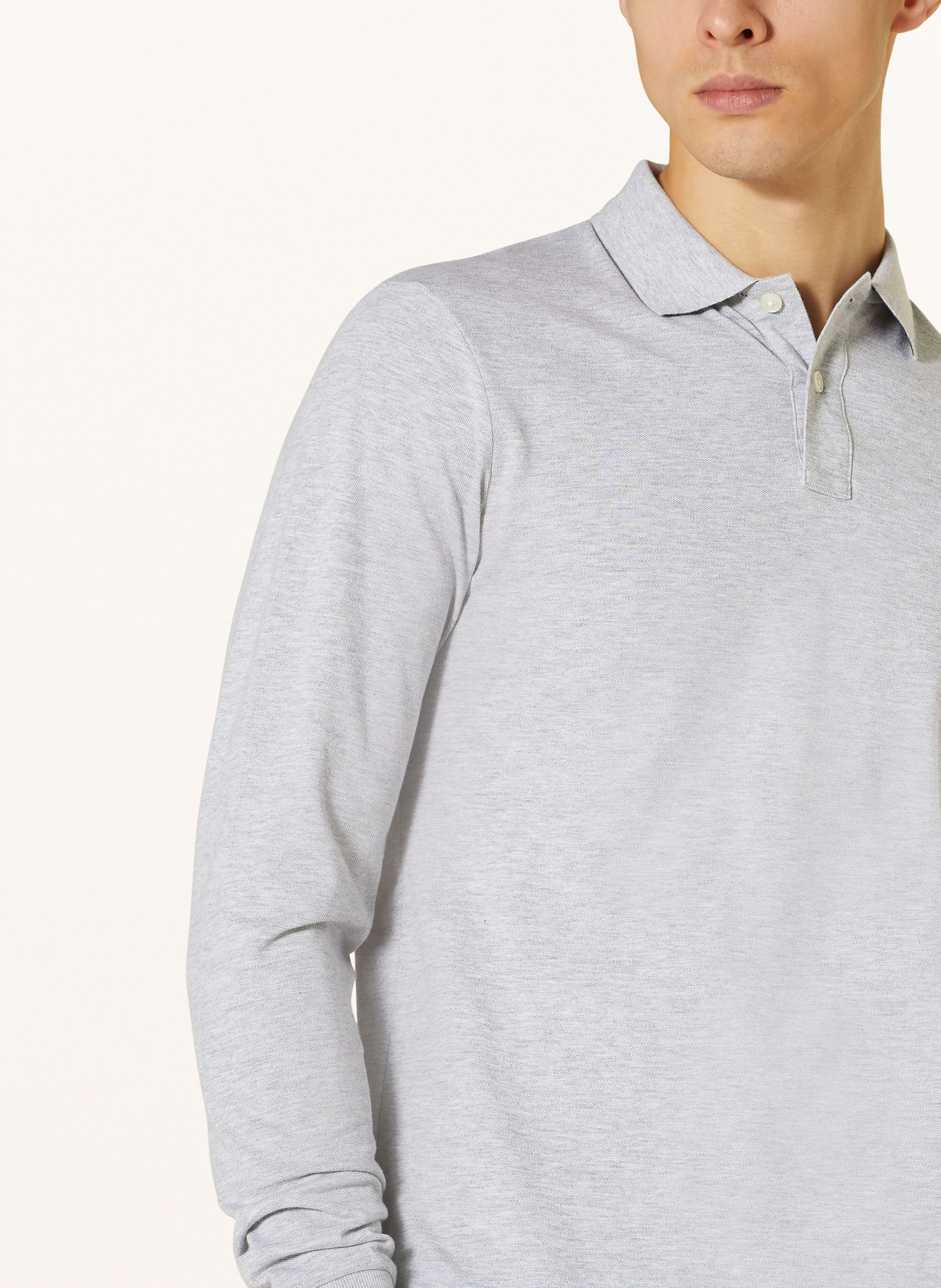 HACKETT LONDON Piqué-Poloshirt Slim Fit , Farbe: HELLGRAU (Bild 4)