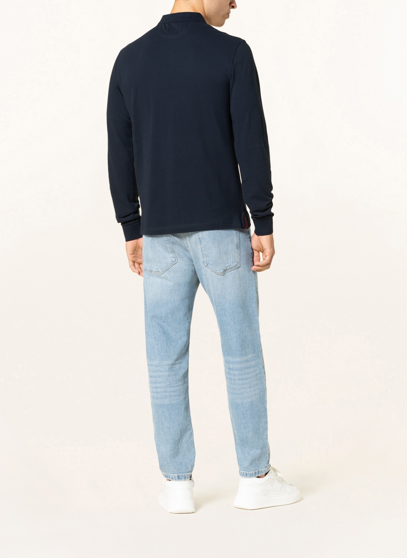 HACKETT LONDON Piqué-Poloshirt Slim Fit: DUNKELBLAU