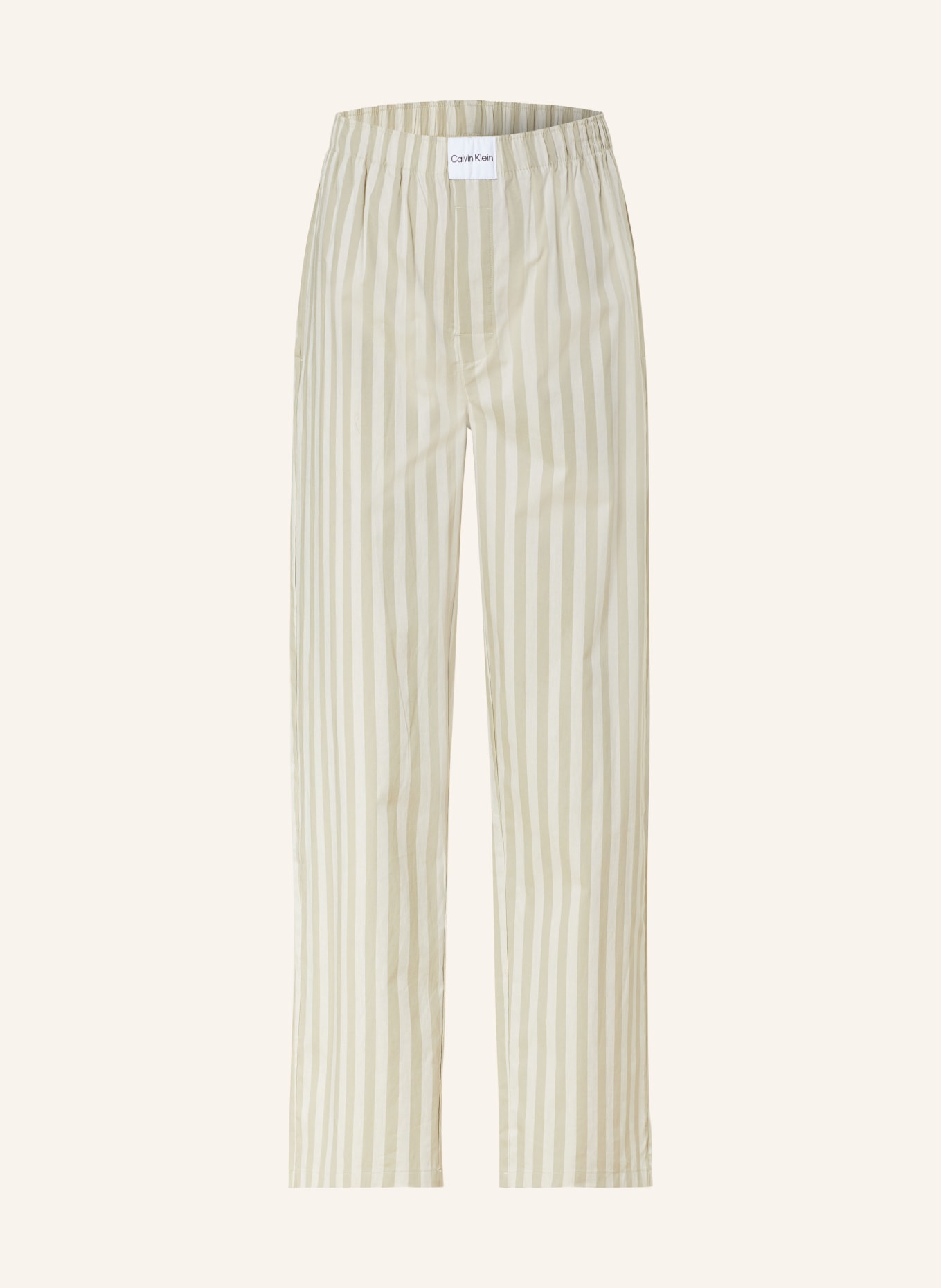 Calvin Klein Pajama pants PURE COTTON, Color: KHAKI/ CREAM (Image 1)