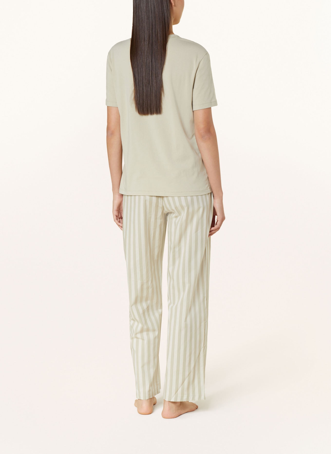 Calvin Klein Spodnie od piżamy PURE COTTON, Kolor: KHAKI/ KREMOWY (Obrazek 3)