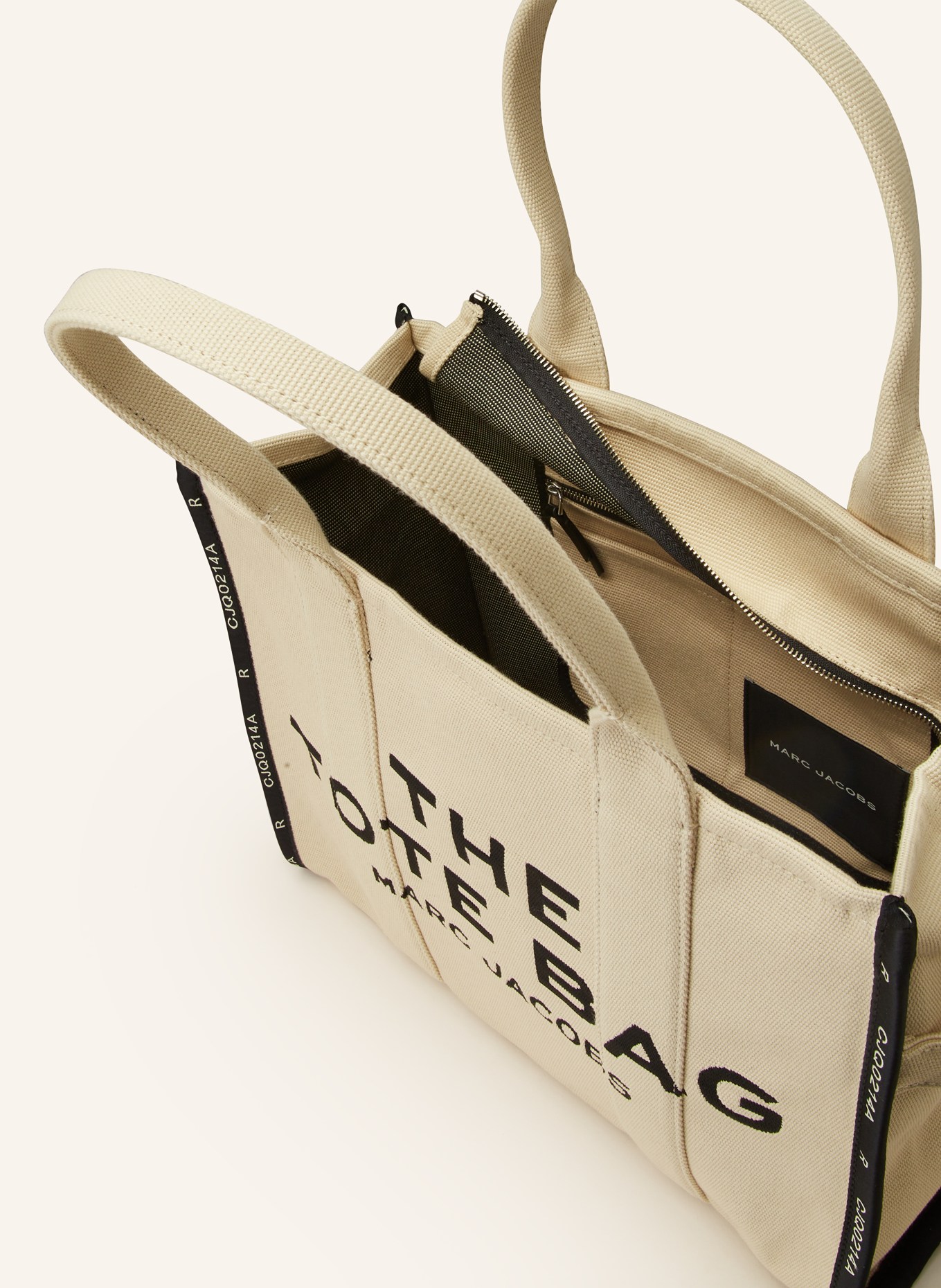 MARC JACOBS Torba shopper THE TOTE BAG L, Kolor: KREMOWY/ CZARNY (Obrazek 3)