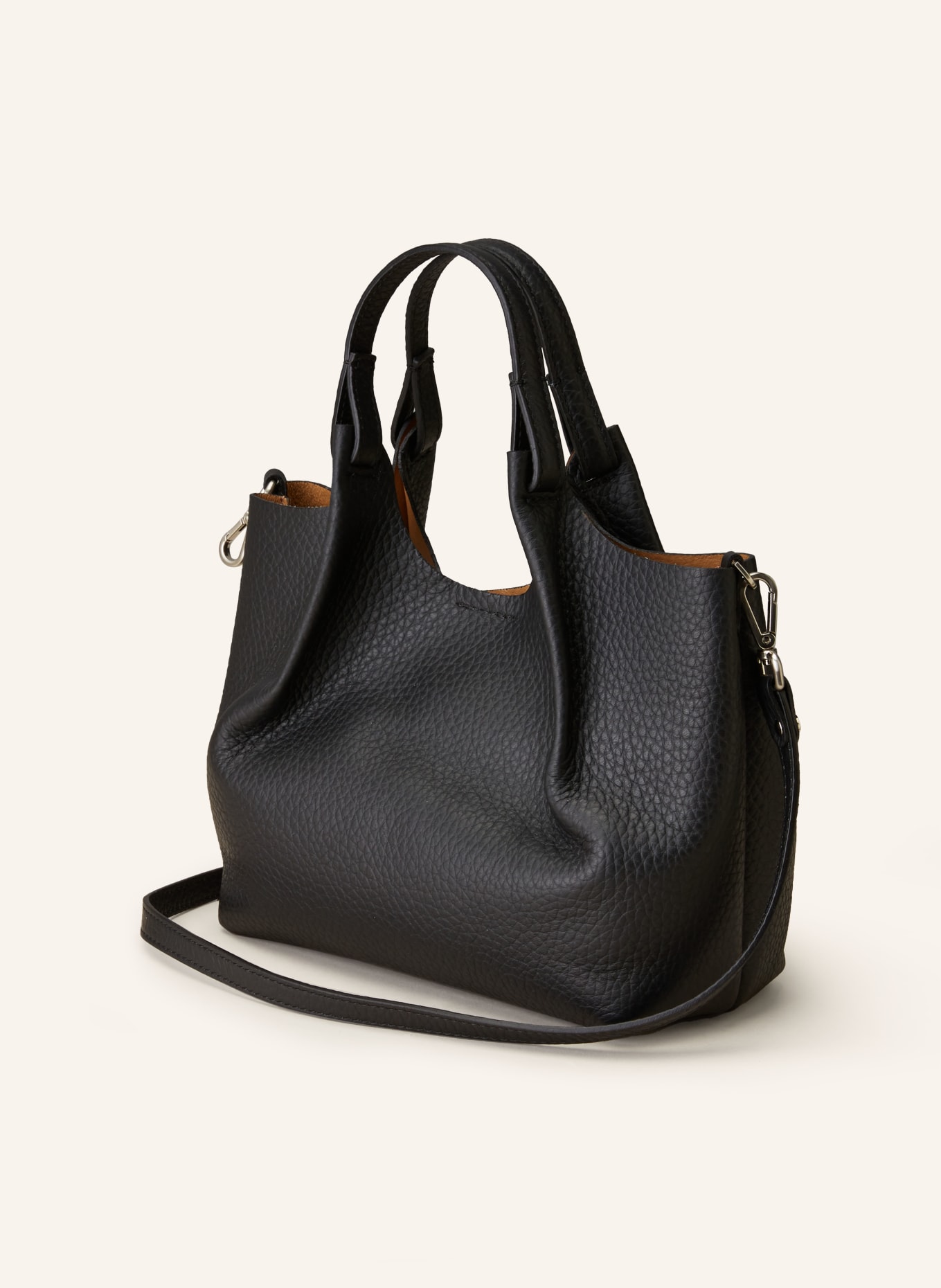 GIANNI CHIARINI Hobo bag with pouch, Color: BLACK/ BEIGE (Image 2)