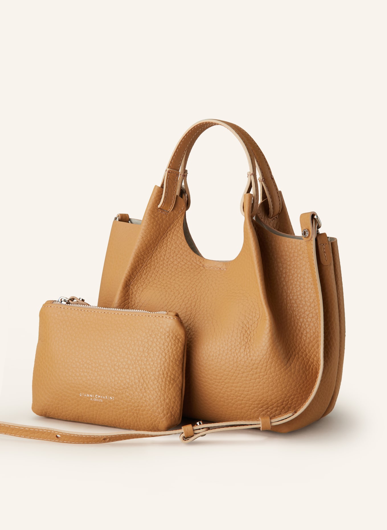 GIANNI CHIARINI Hobo-Bag mit Pouch, Farbe: CAMEL (Bild 2)