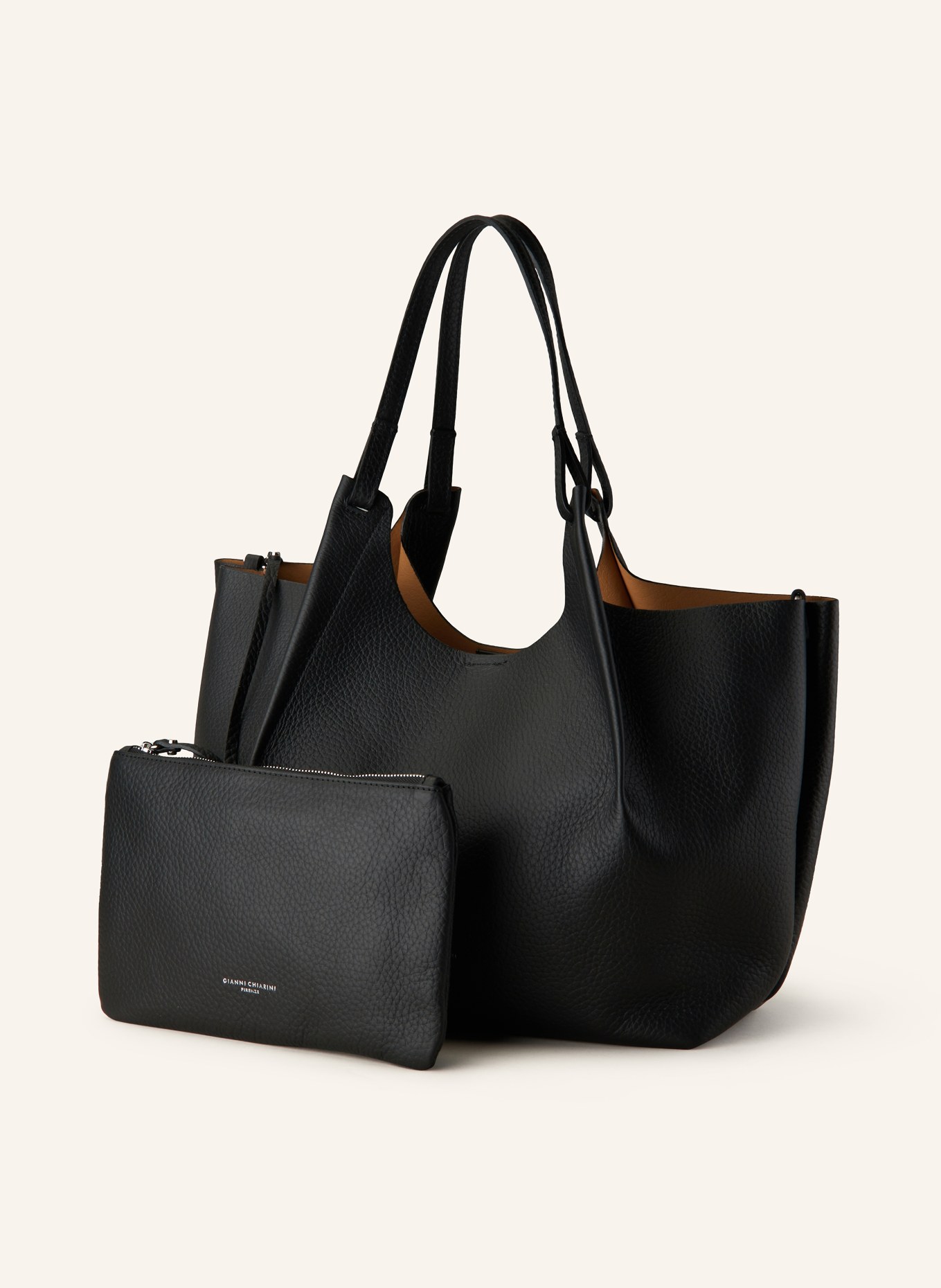 GIANNI CHIARINI Hobo bag DUA with pouch, Color: BLACK (Image 2)