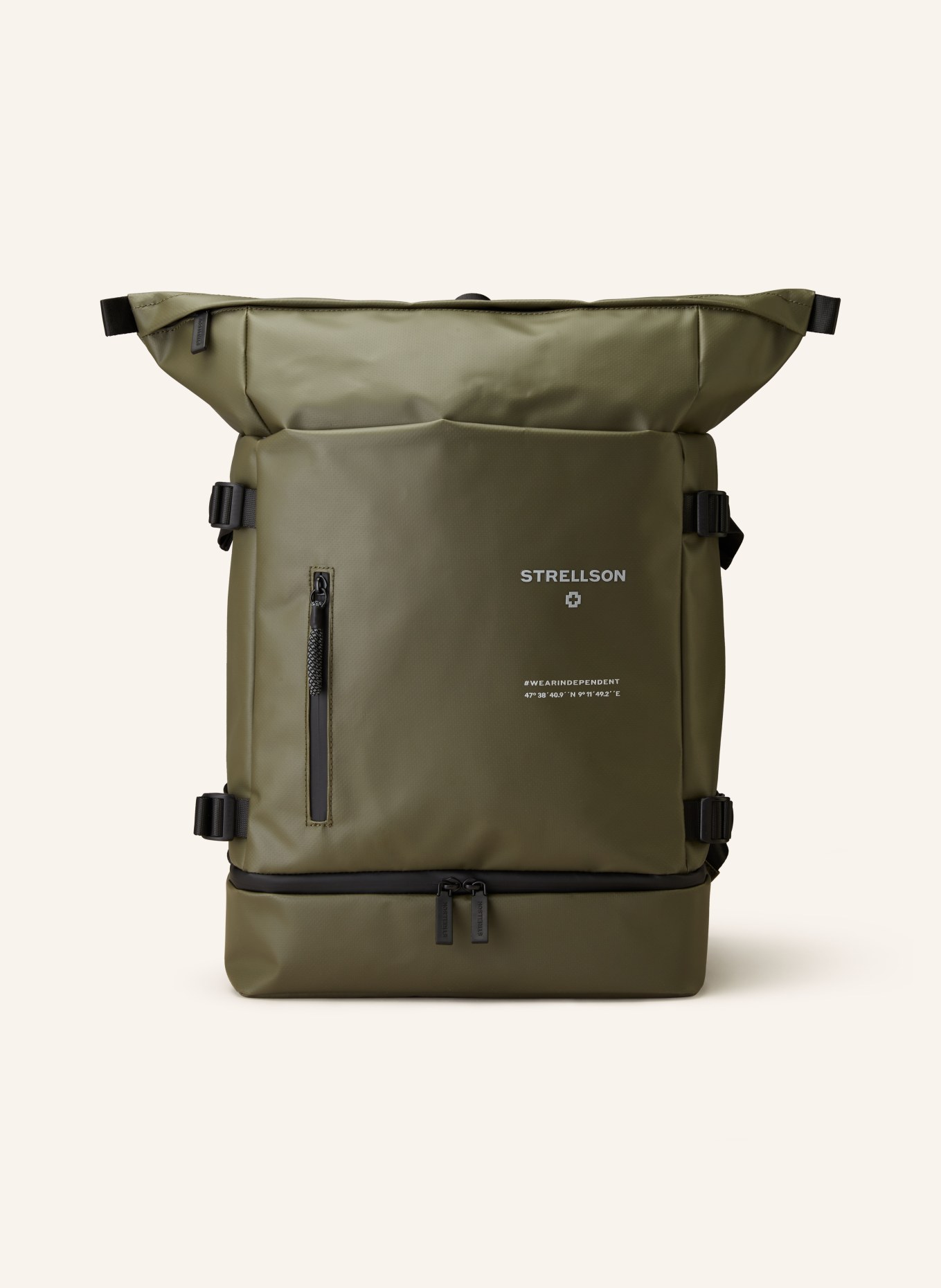 STRELLSON Backpack STOCKWELL 2.0 with laptop compartment, Color: KHAKI (Image 1)