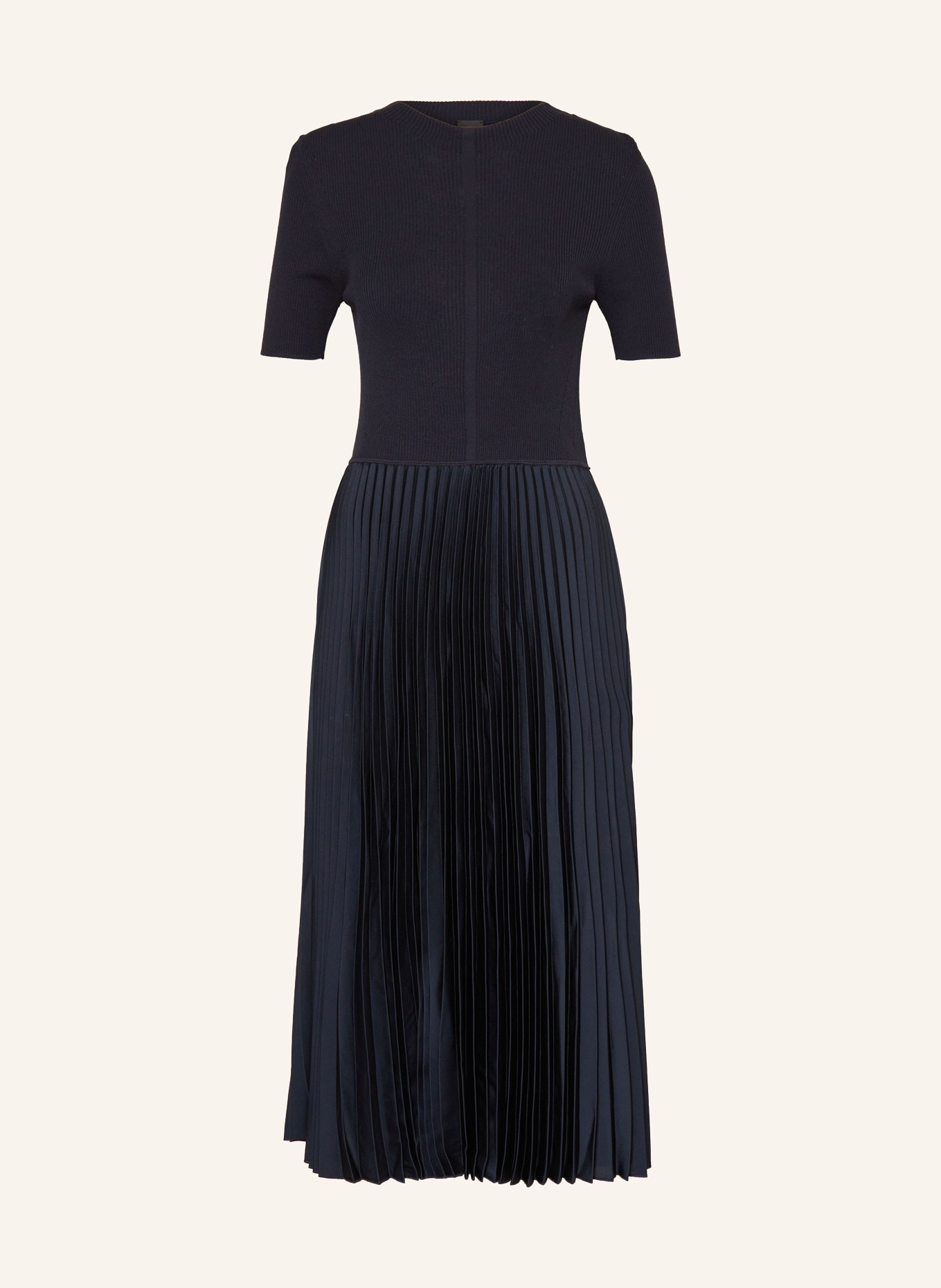 BOSS Dzianinowa sukienka FADRID z mieszanki materiałów, Kolor: GRANATOWY (Obrazek 1)