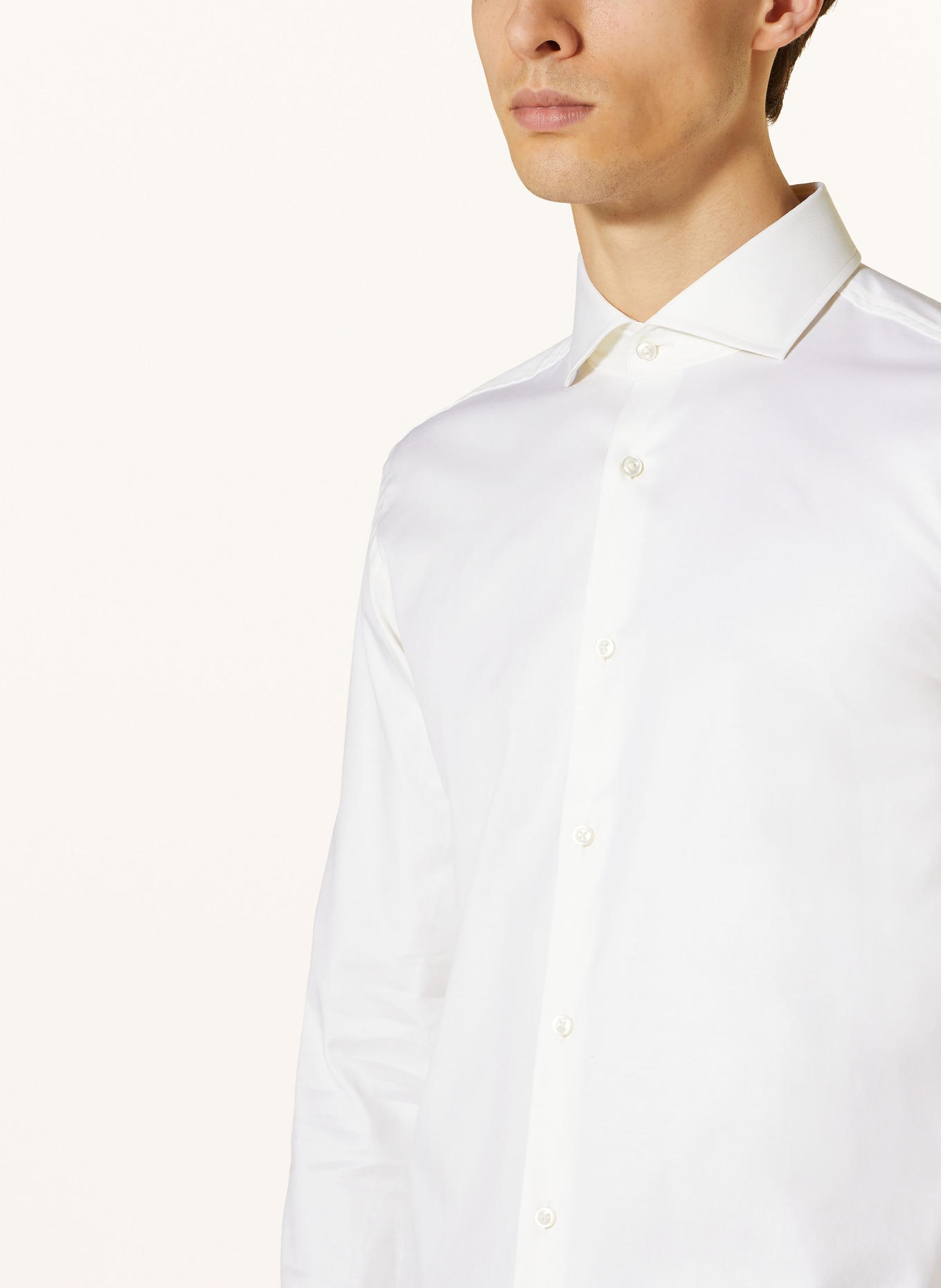 BOSS Hemd HANK Slim Fit mit Umschlagmanschette, Farbe: ECRU (Bild 5)