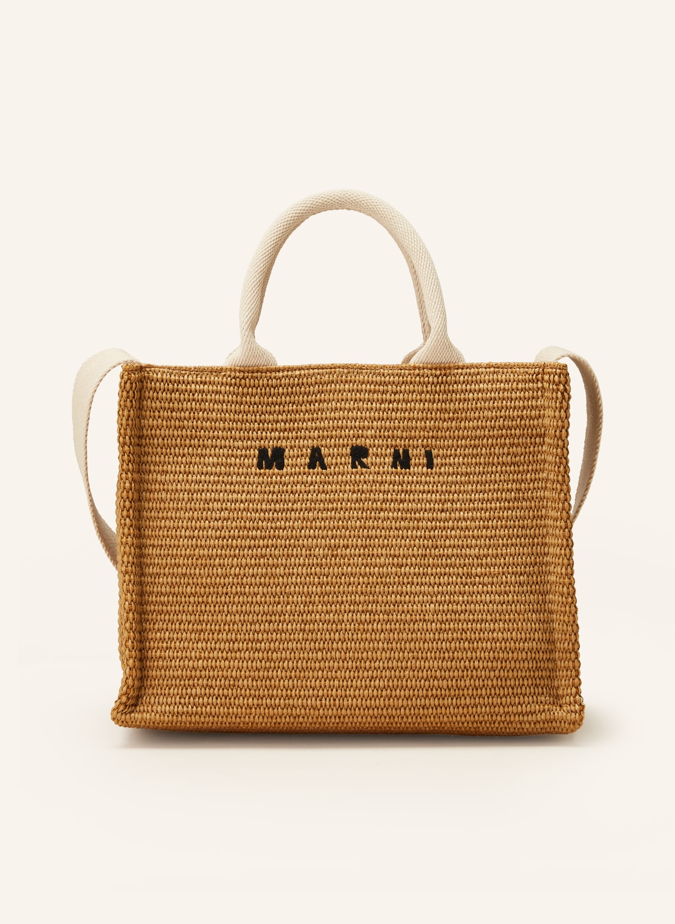 MARNI Shopper BASKET SMALL , Color: LIGHT BROWN (Image 1)