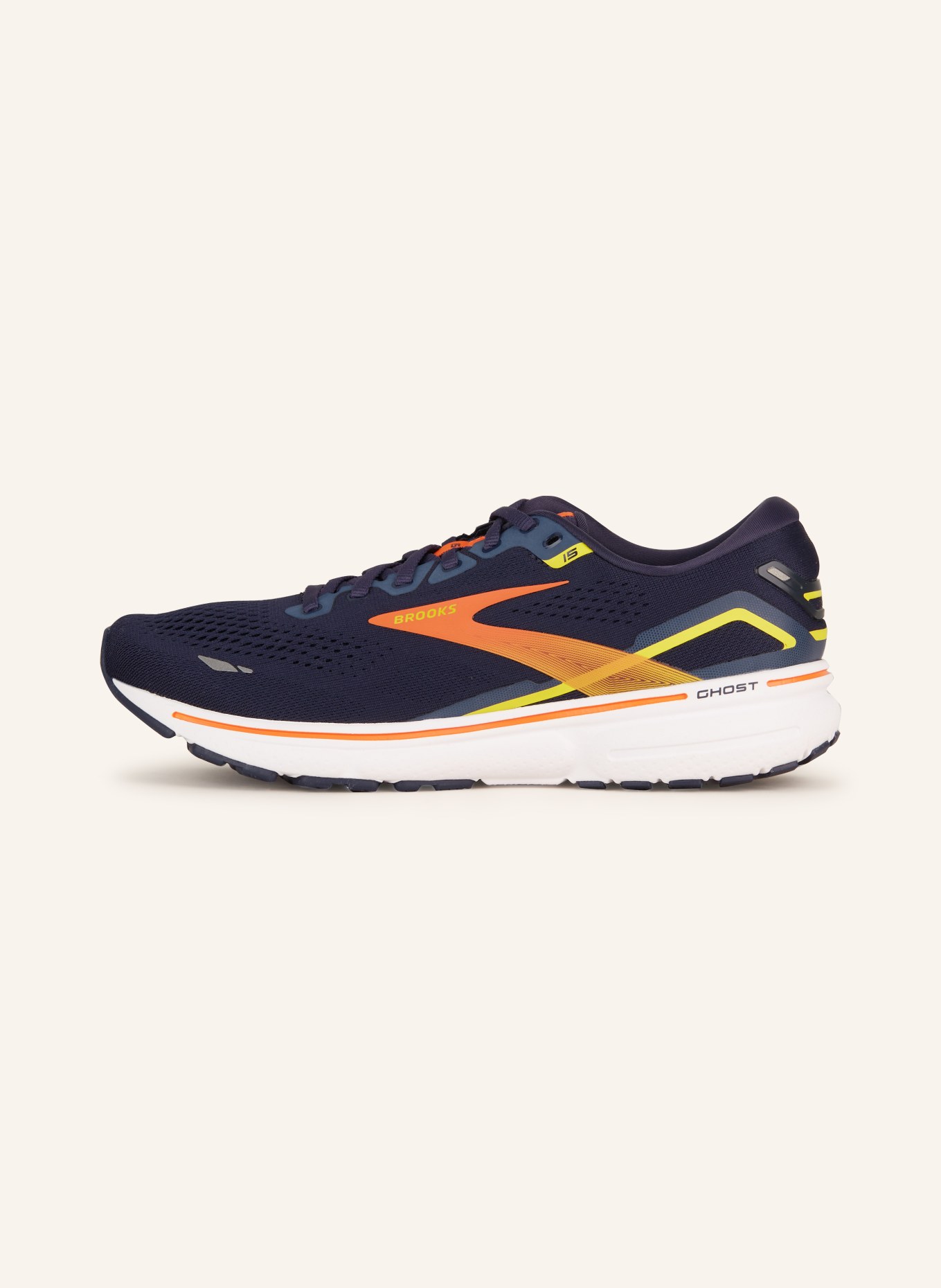 BROOKS Running shoes GHOST 15 , Color: DARK BLUE/ ORANGE/ YELLOW (Image 4)