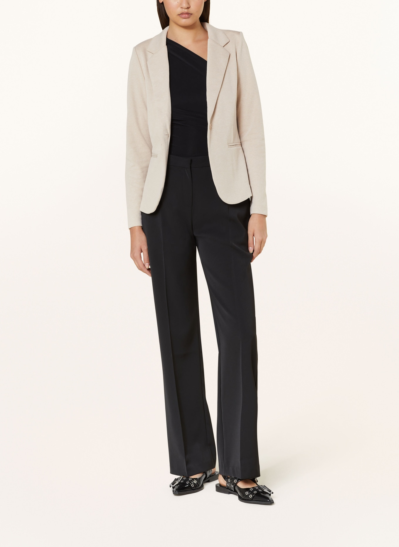 ICHI Piqué-Blazer IHKATE: BEIGE