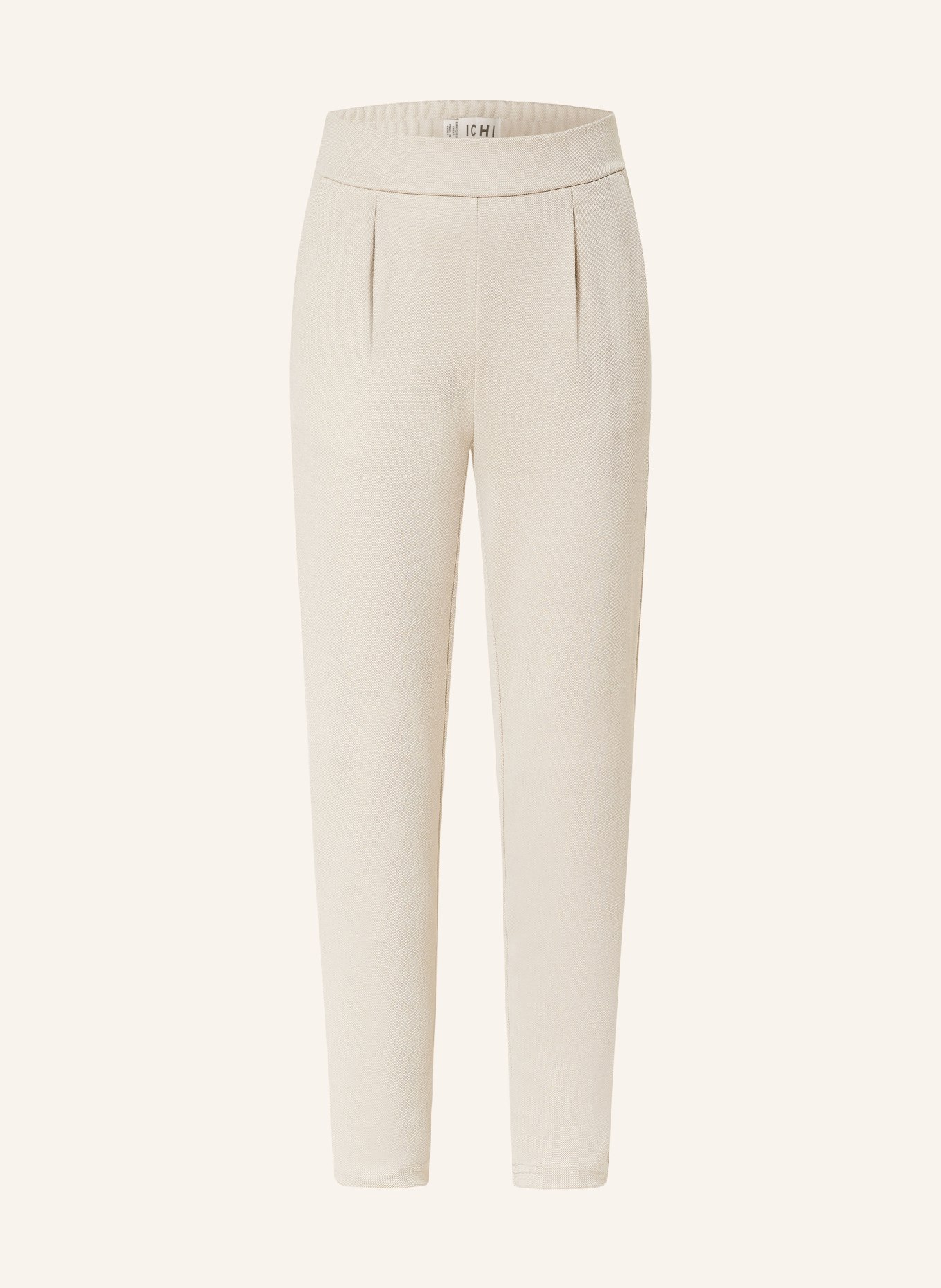 ICHI Piqué trousers IHKATE, Color: LIGHT BROWN (Image 1)