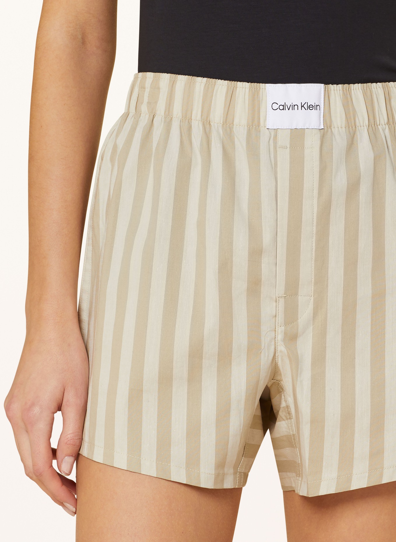 Calvin Klein Pajama shorts PURE COTTON, Color: BEIGE/ ECRU (Image 5)