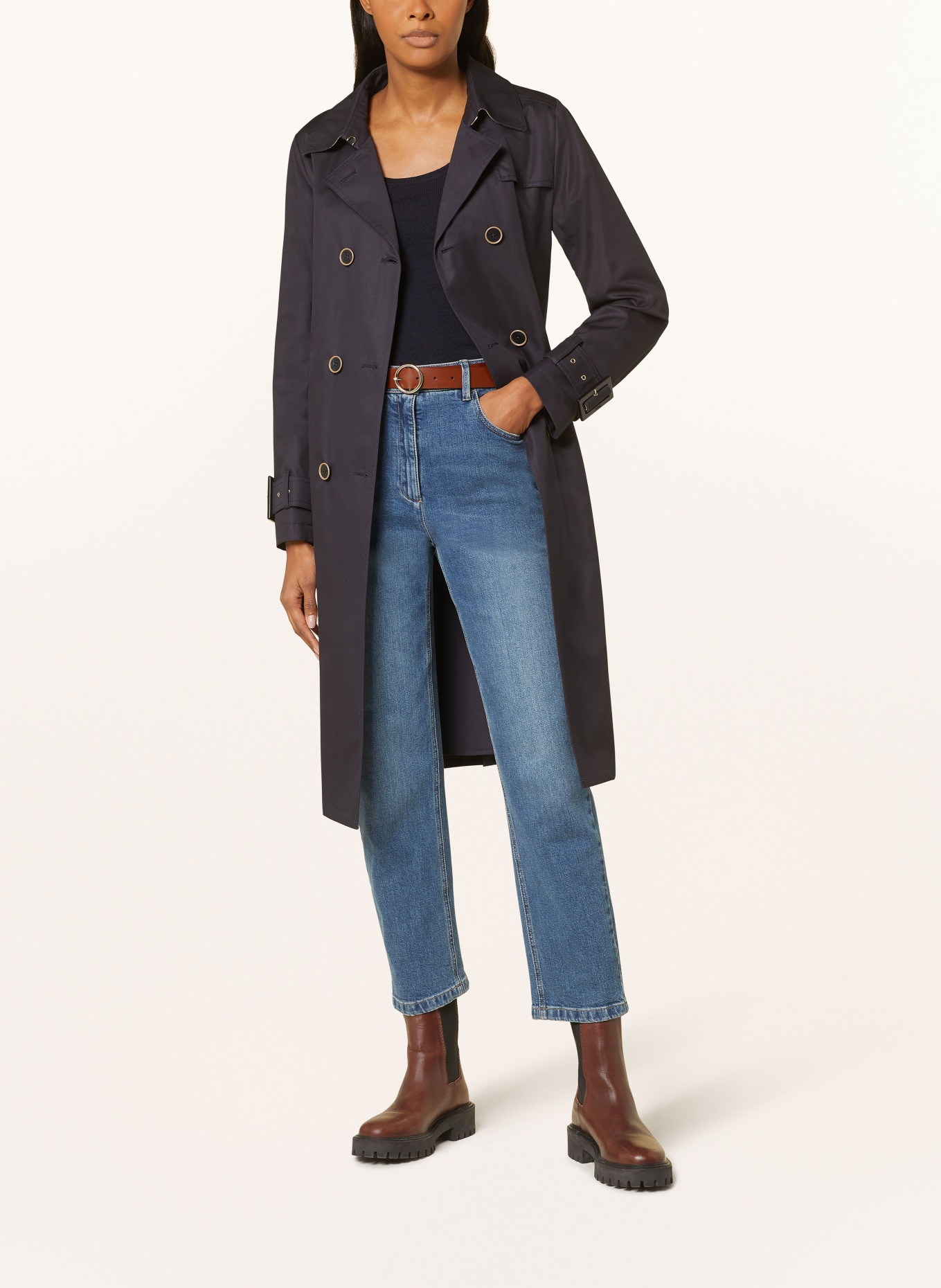 HERNO Trench coat, Color: DARK BLUE (Image 2)