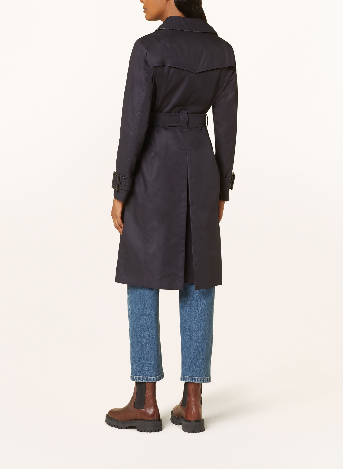 HERNO Trench coat, Color: DARK BLUE (Image 3)