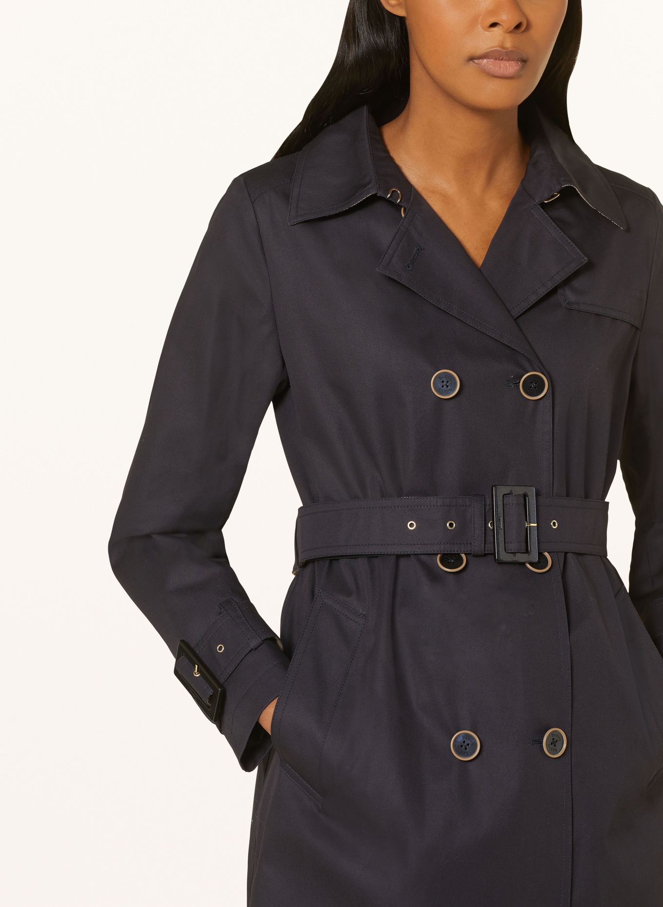 HERNO Trench coat, Color: DARK BLUE (Image 4)