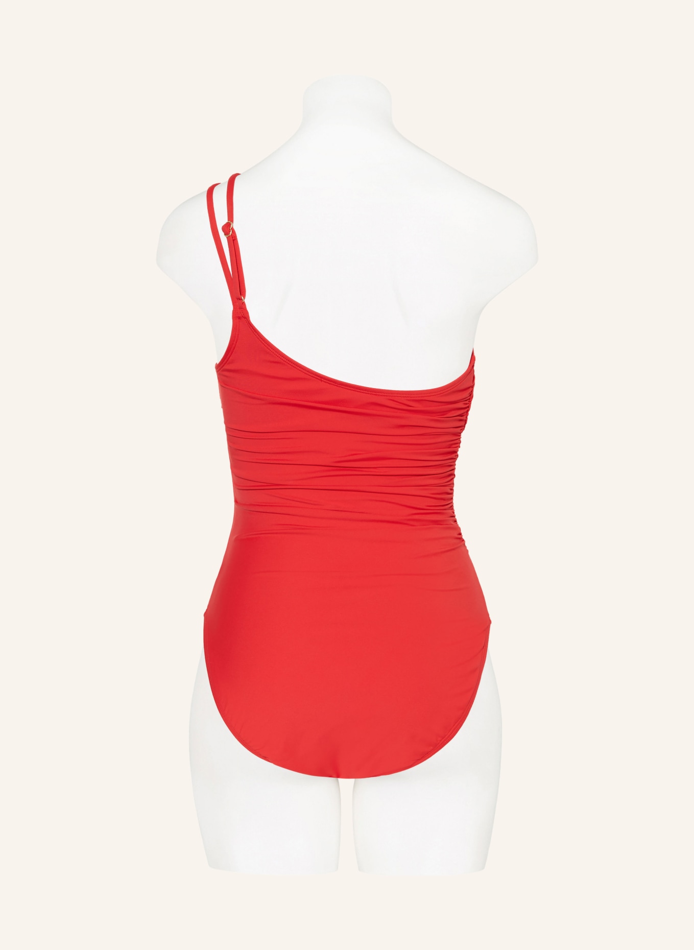 LAUREN RALPH LAUREN One-shoulder swimsuit BEACH CLUB SOLIDS, Color: RED (Image 3)