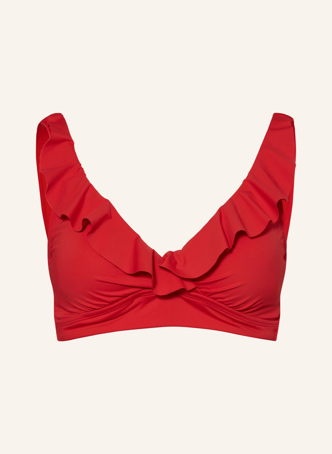 LAUREN RALPH LAUREN Underwired bikini top BEACH CLUB SOLIDS, Color: RED (Image 1)