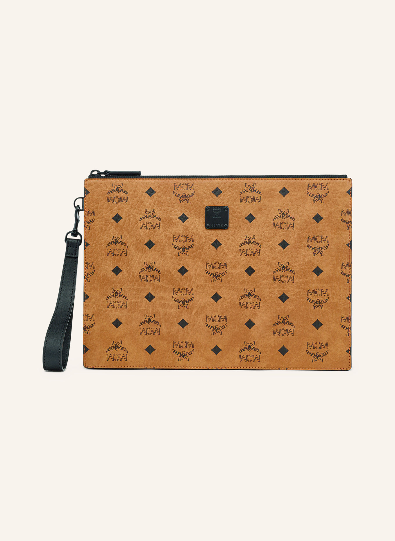 MCM Pouch AREN: COGNAC/ SCHWARZ