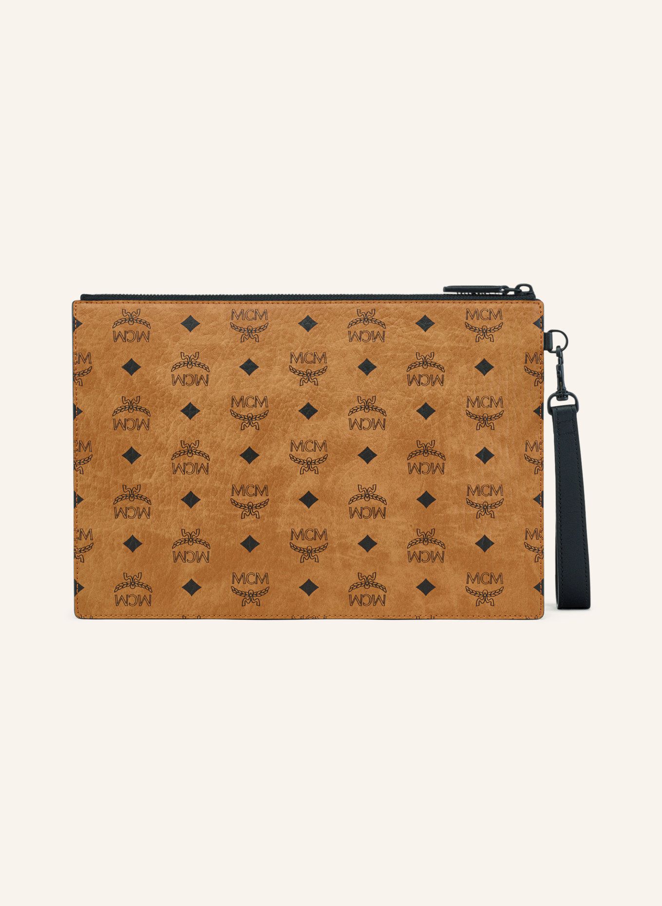 MCM Pouch AREN: COGNAC/ SCHWARZ