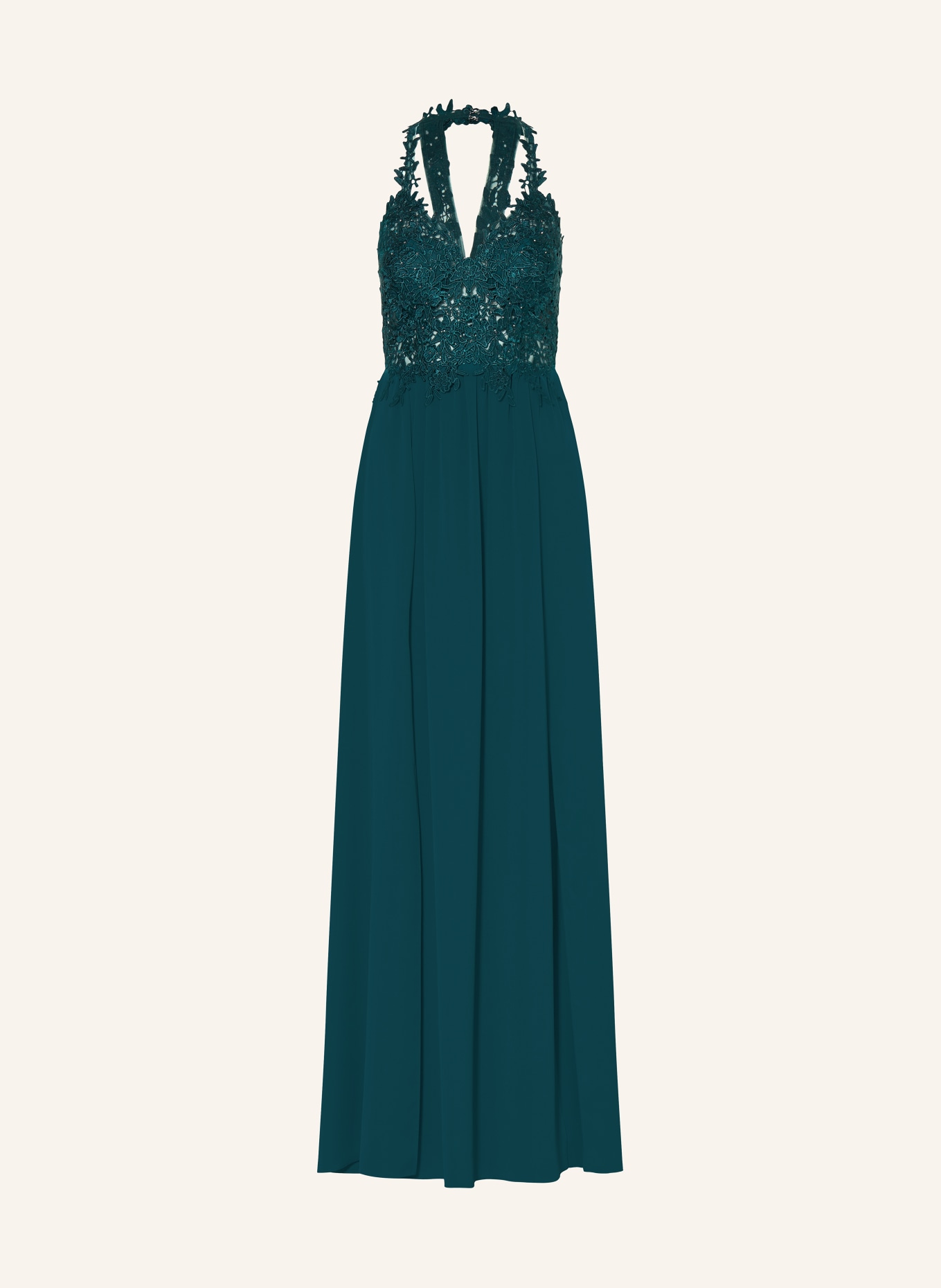 Suddenly Princess Evening dress with lace, Color: DARK GREEN (Image 1)