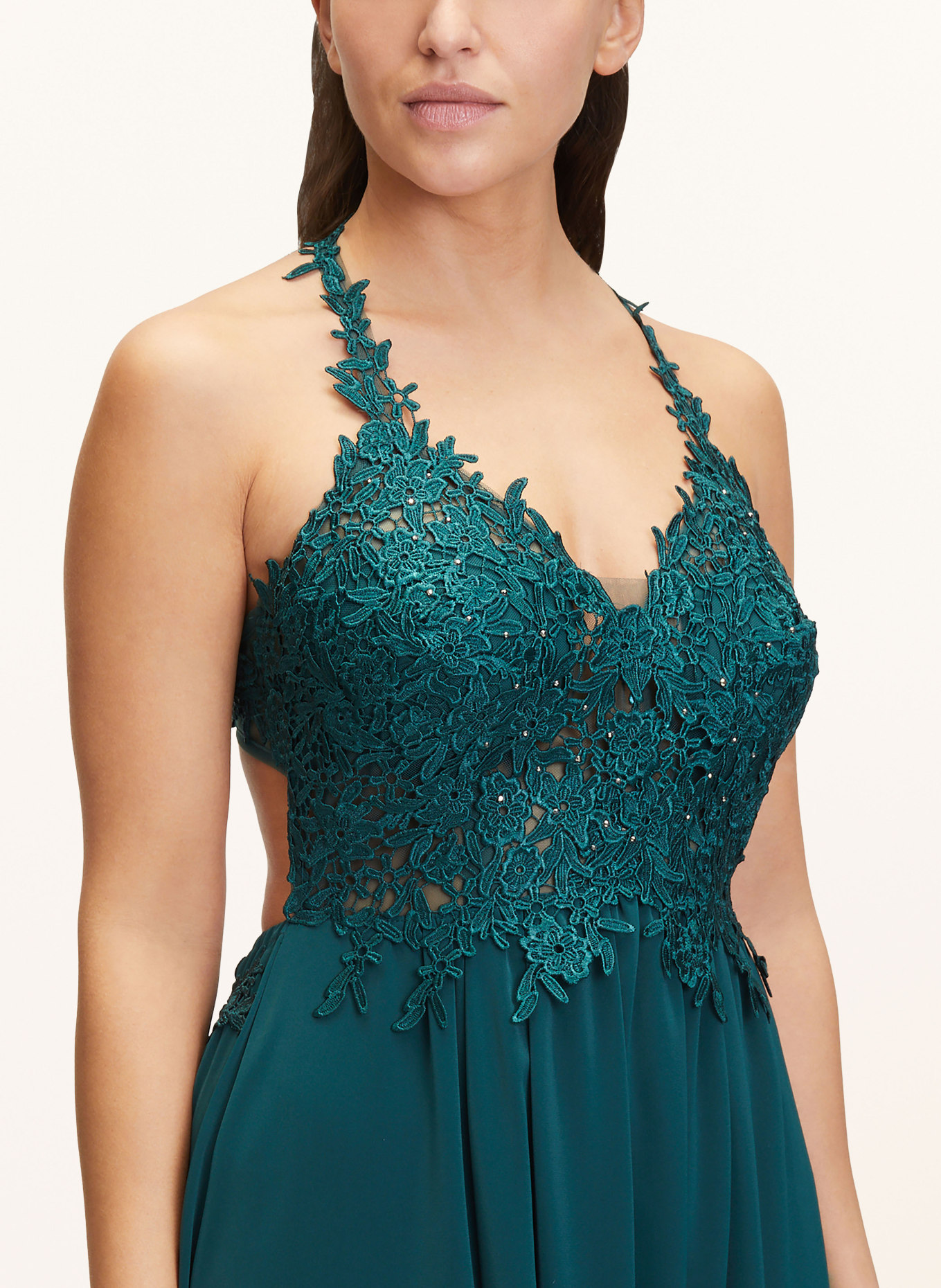 Suddenly Princess Evening dress with lace, Color: DARK GREEN (Image 4)