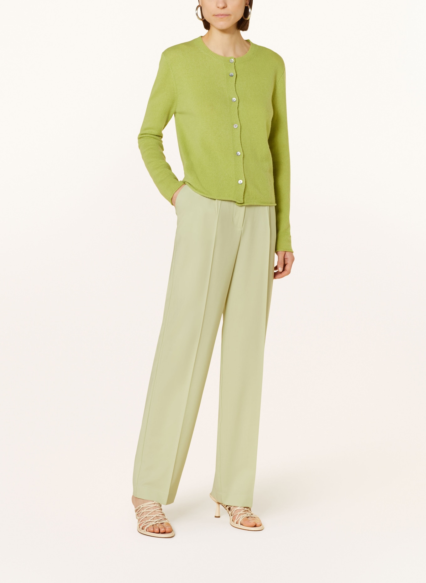 FTC CASHMERE Cashmere cardigan, Color: GREEN (Image 2)
