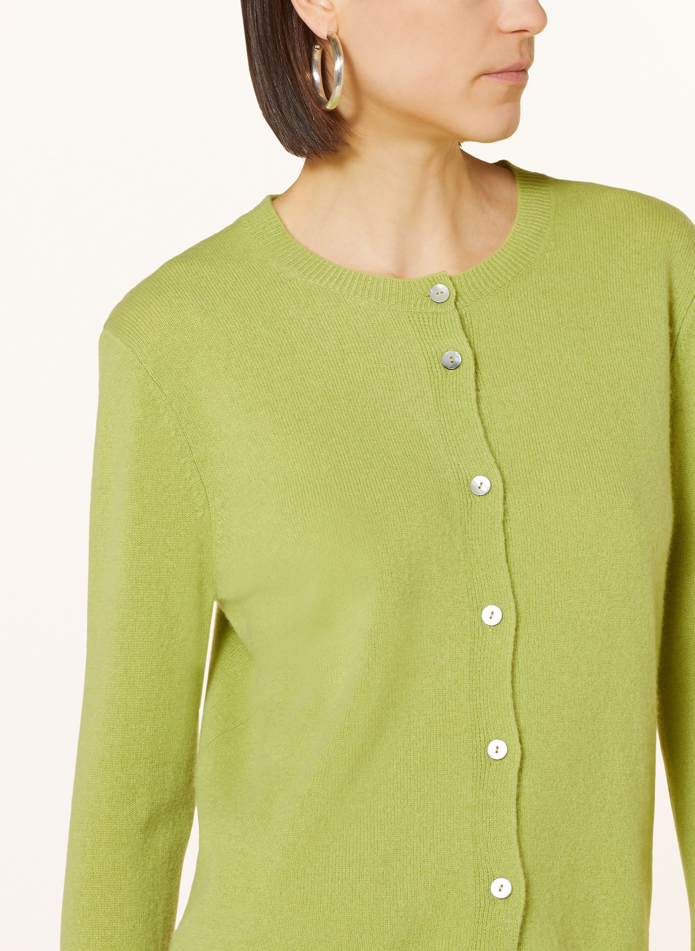 FTC CASHMERE Cashmere cardigan, Color: GREEN (Image 4)
