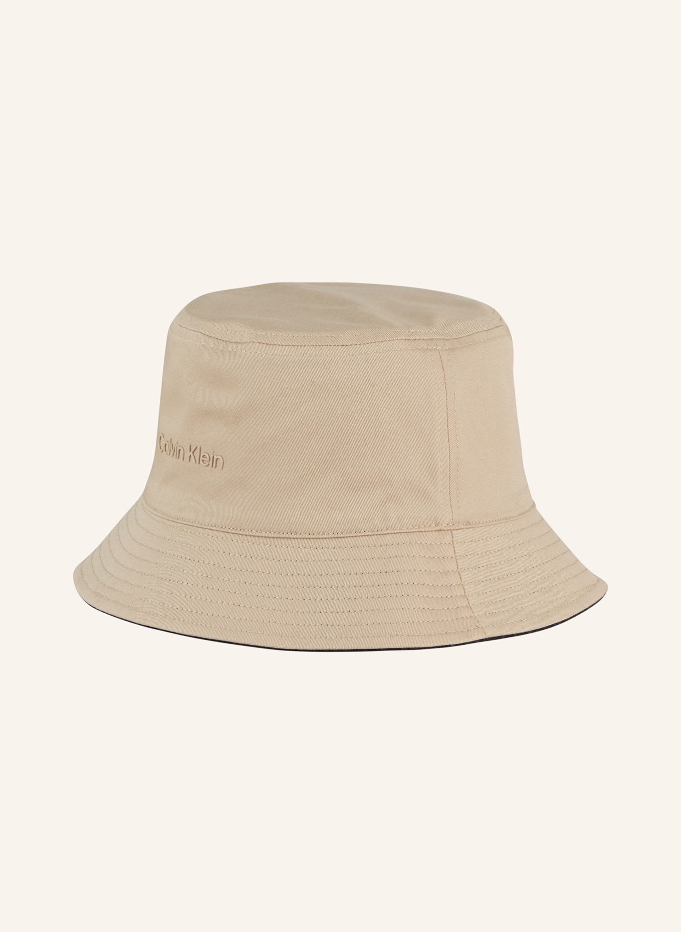 Calvin Klein Oboustranný klobouk Bucket Hat, Barva: BÉŽOVÁ (Obrázek 2)