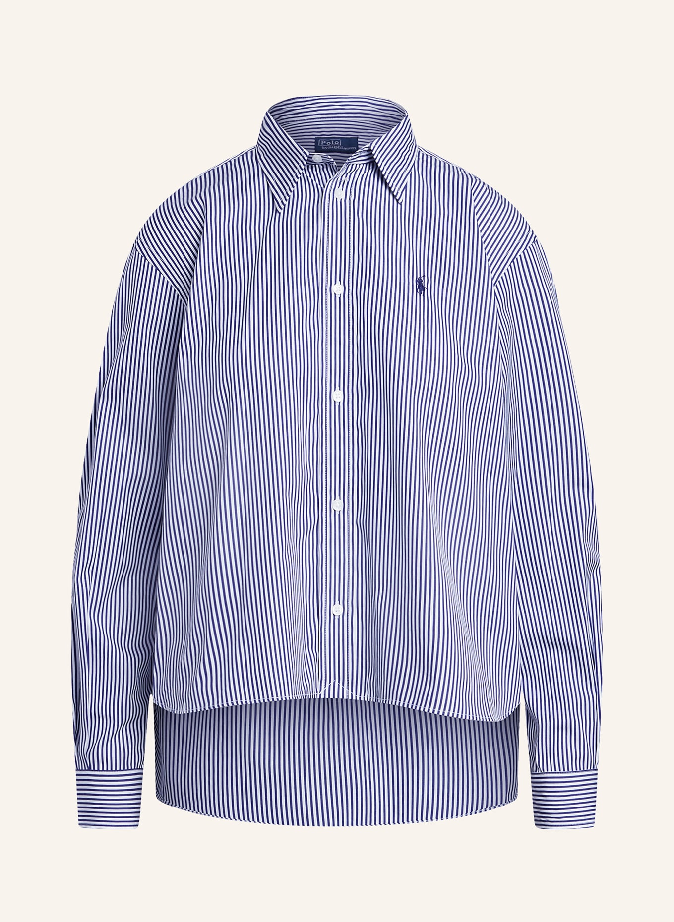 POLO RALPH LAUREN Shirt blouse, Color: WHITE/ DARK BLUE (Image 1)