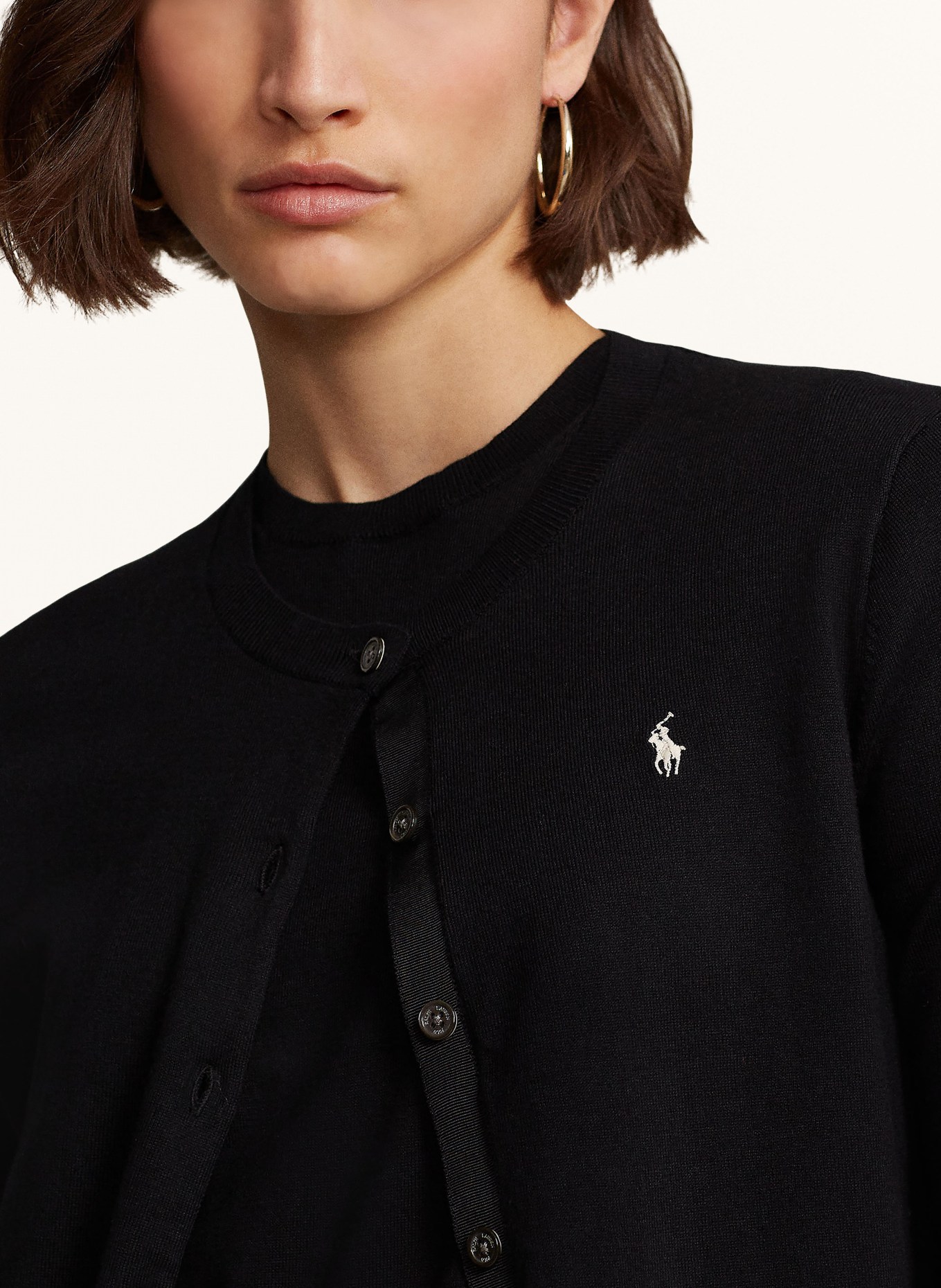 POLO RALPH LAUREN Strickjacke: SCHWARZ