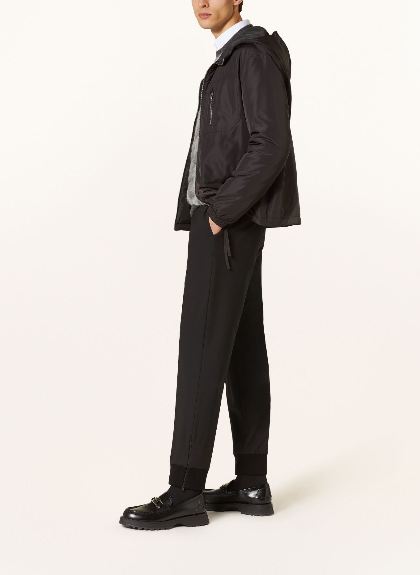 FENDI Pants in jogger style extra slim fit, Color: BLACK (Image 4)