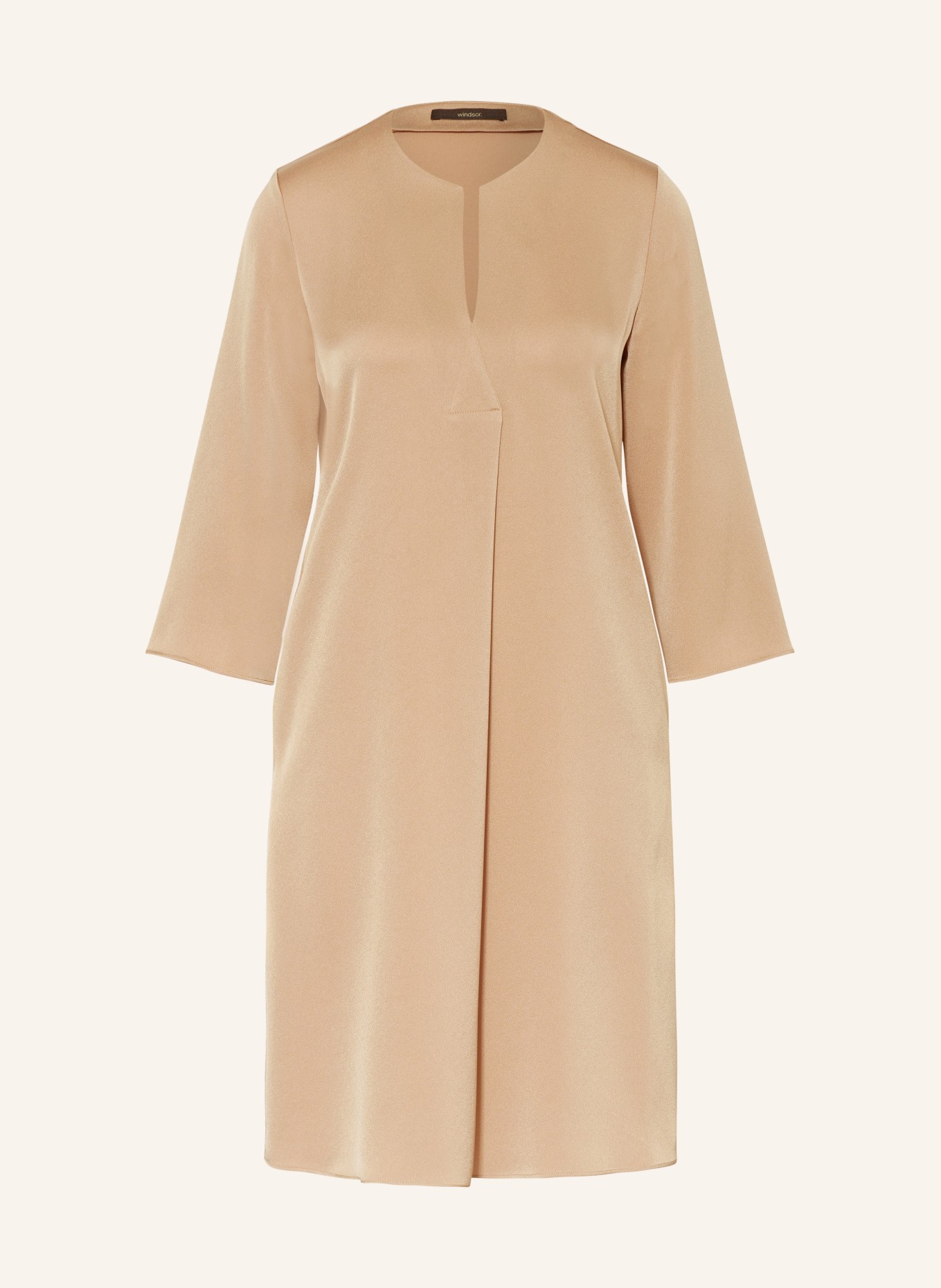 windsor. Dress with 3/4 sleeves, Color: LIGHT BROWN (Image 1)