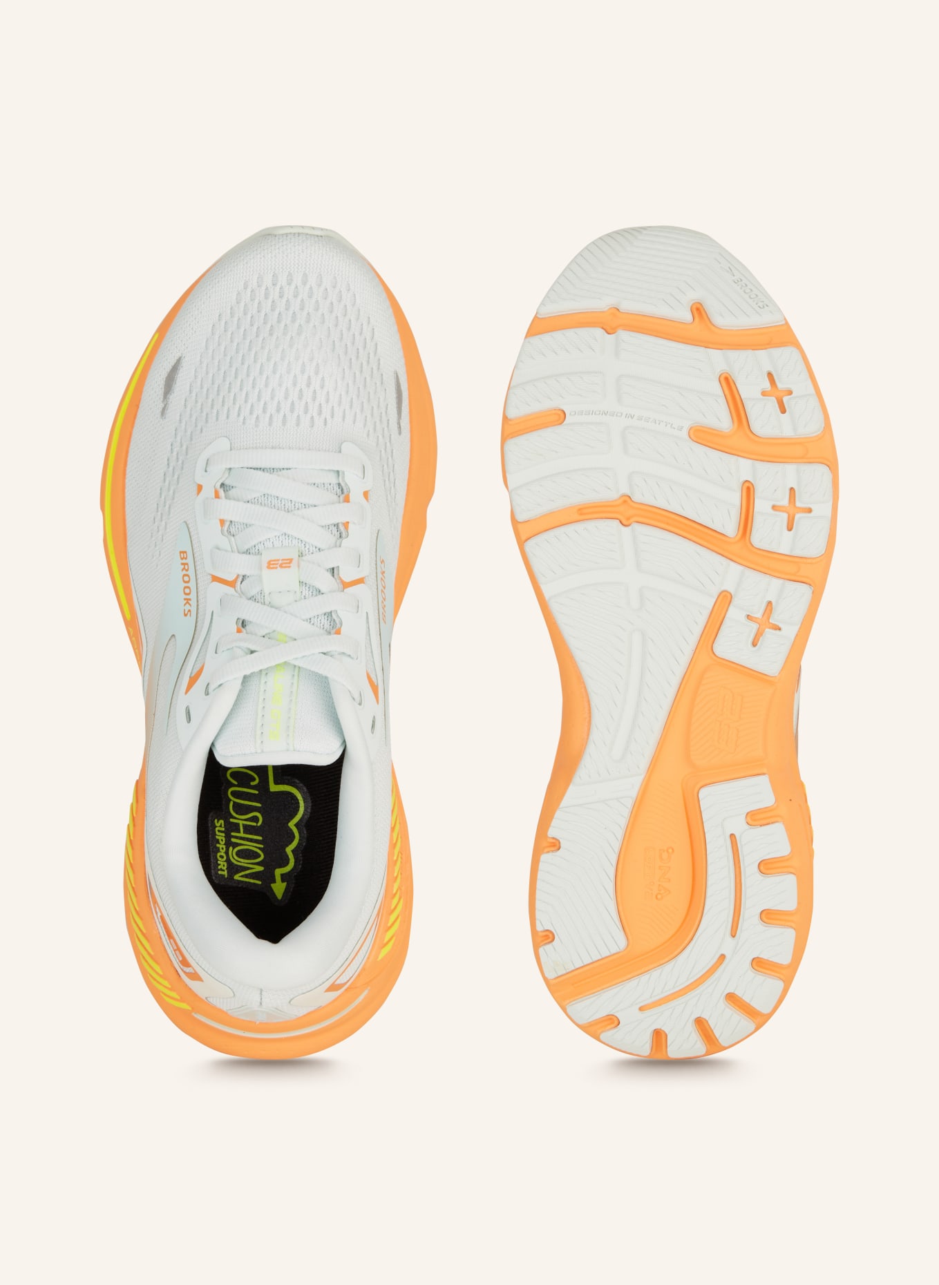 BROOKS Running shoes ADRENALINE GTS 23, Color: LIGHT BLUE/ ORANGE (Image 5)