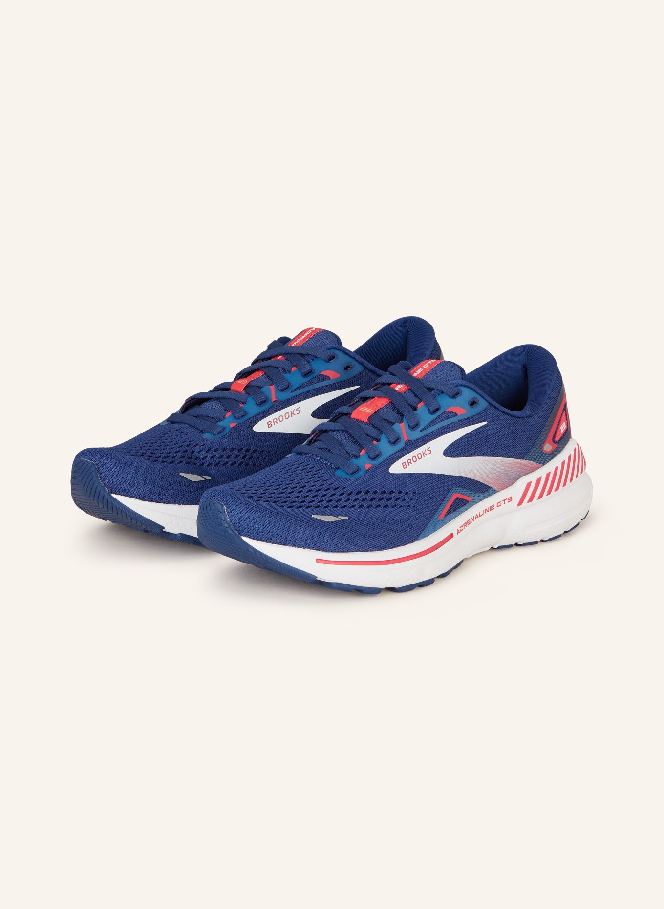 BROOKS Buty do biegania ADRENALINE GTS 23, Kolor: GRANATOWY/ MOCNORÓŻOWY (Obrazek 1)