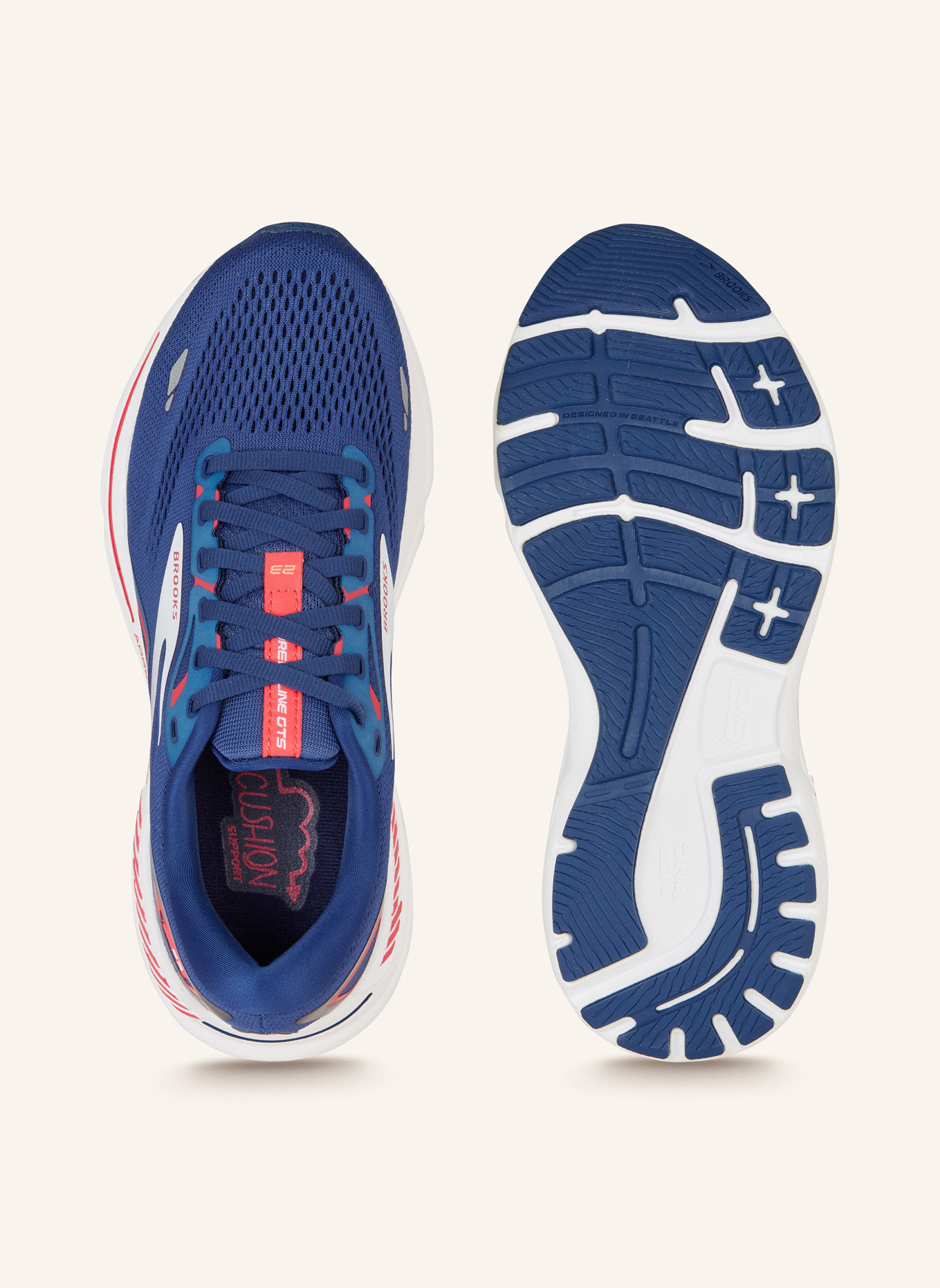 BROOKS Running shoes ADRENALINE GTS 23, Color: DARK BLUE/ PINK (Image 5)