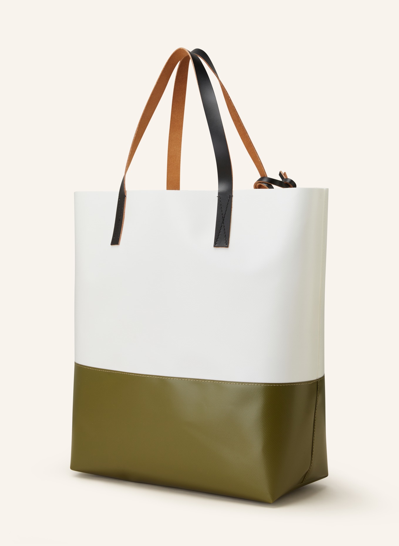 MARNI Shopper TRIBECA, Color: WHITE/ DARK GREEN (Image 2)