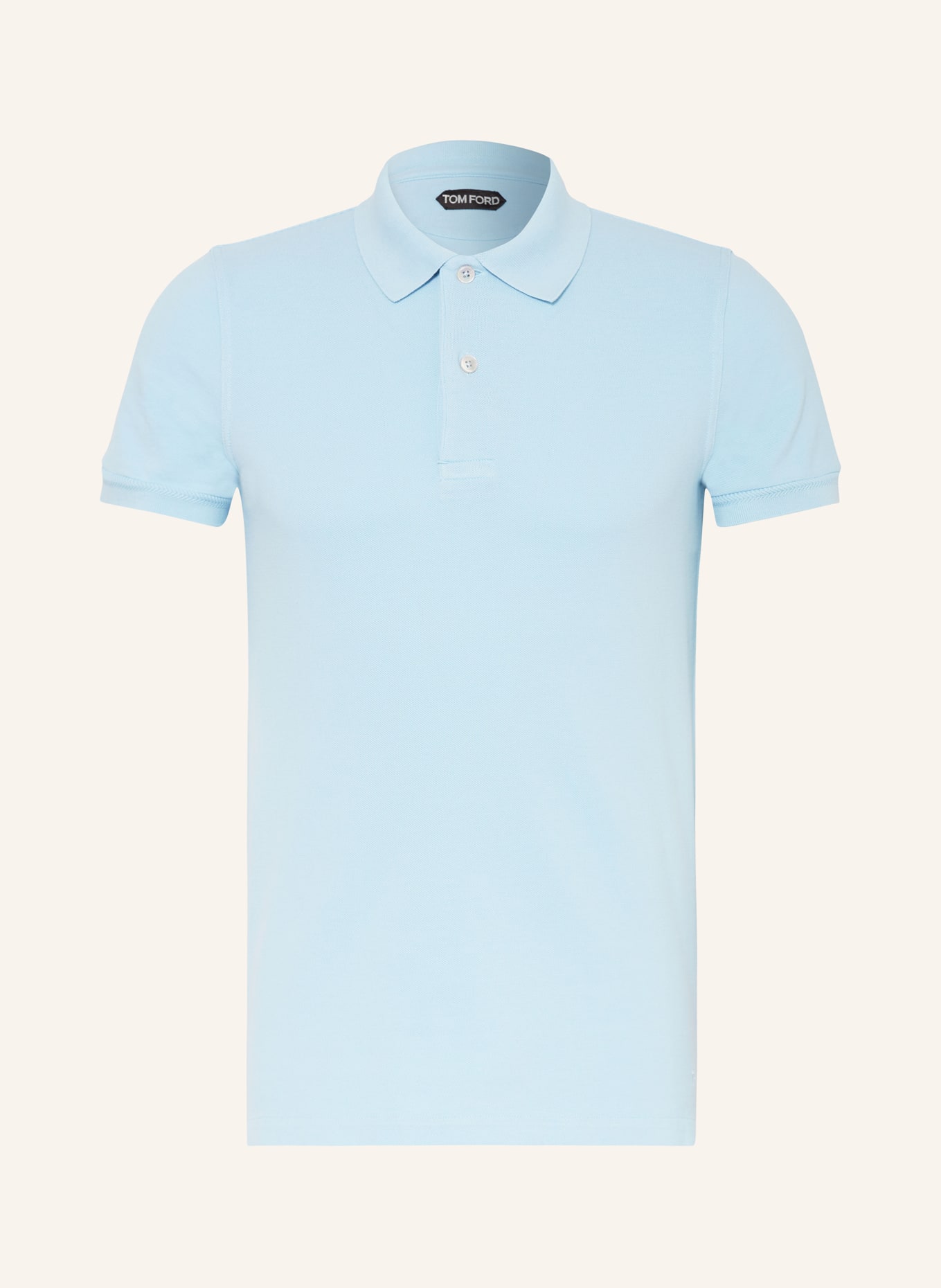 TOM FORD Piqué polo shirt: LIGHT BLUE