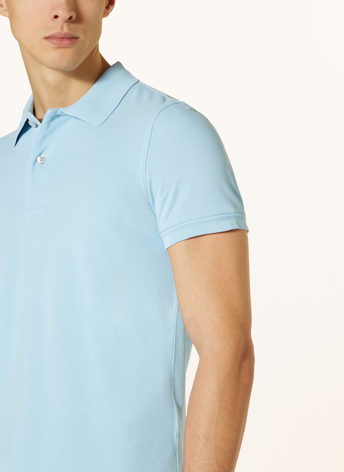 TOM FORD Piqué-Poloshirt, Farbe: HELLBLAU (Bild 4)