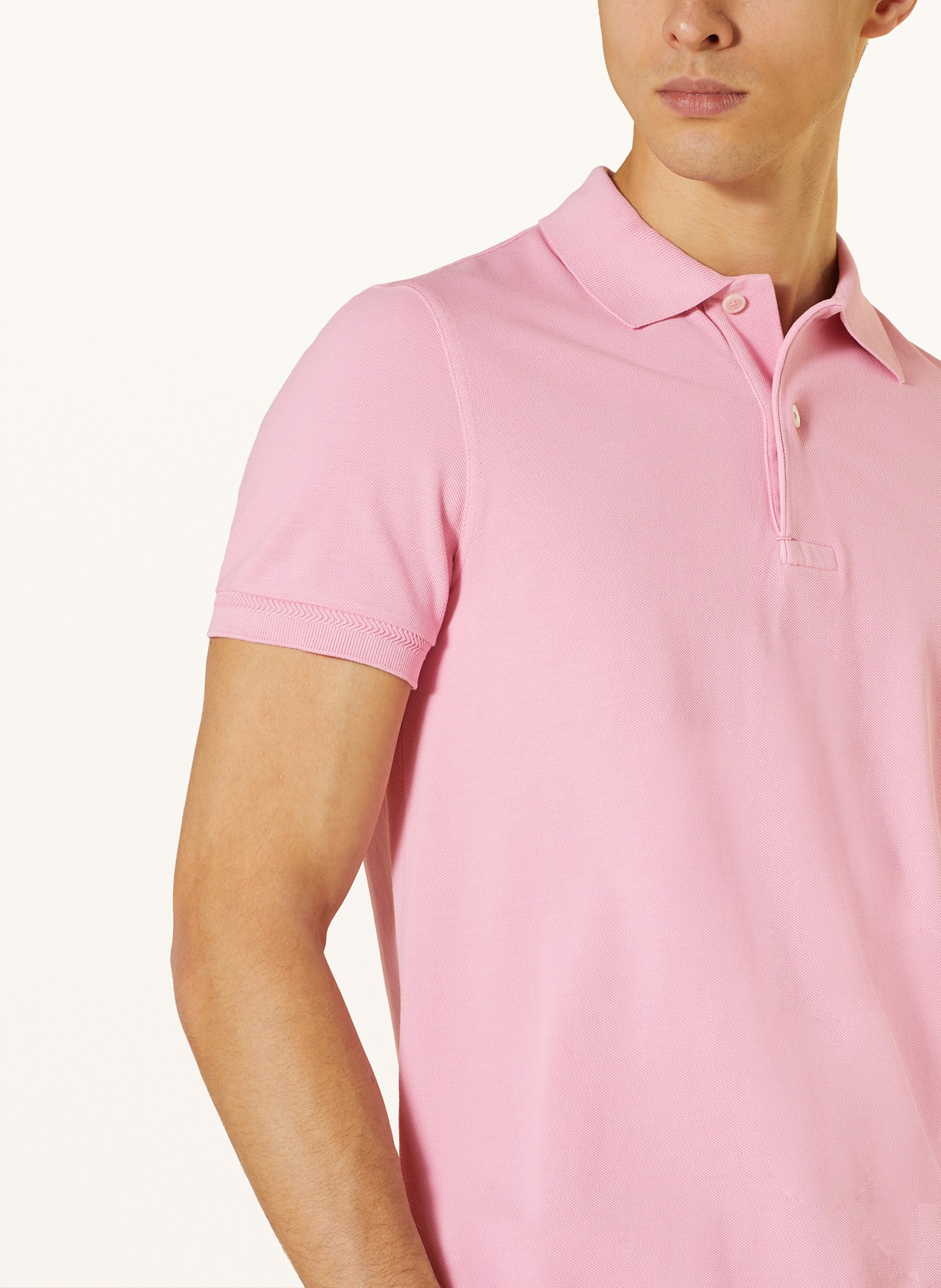 TOM FORD Piqué polo shirt, Color: PINK (Image 4)